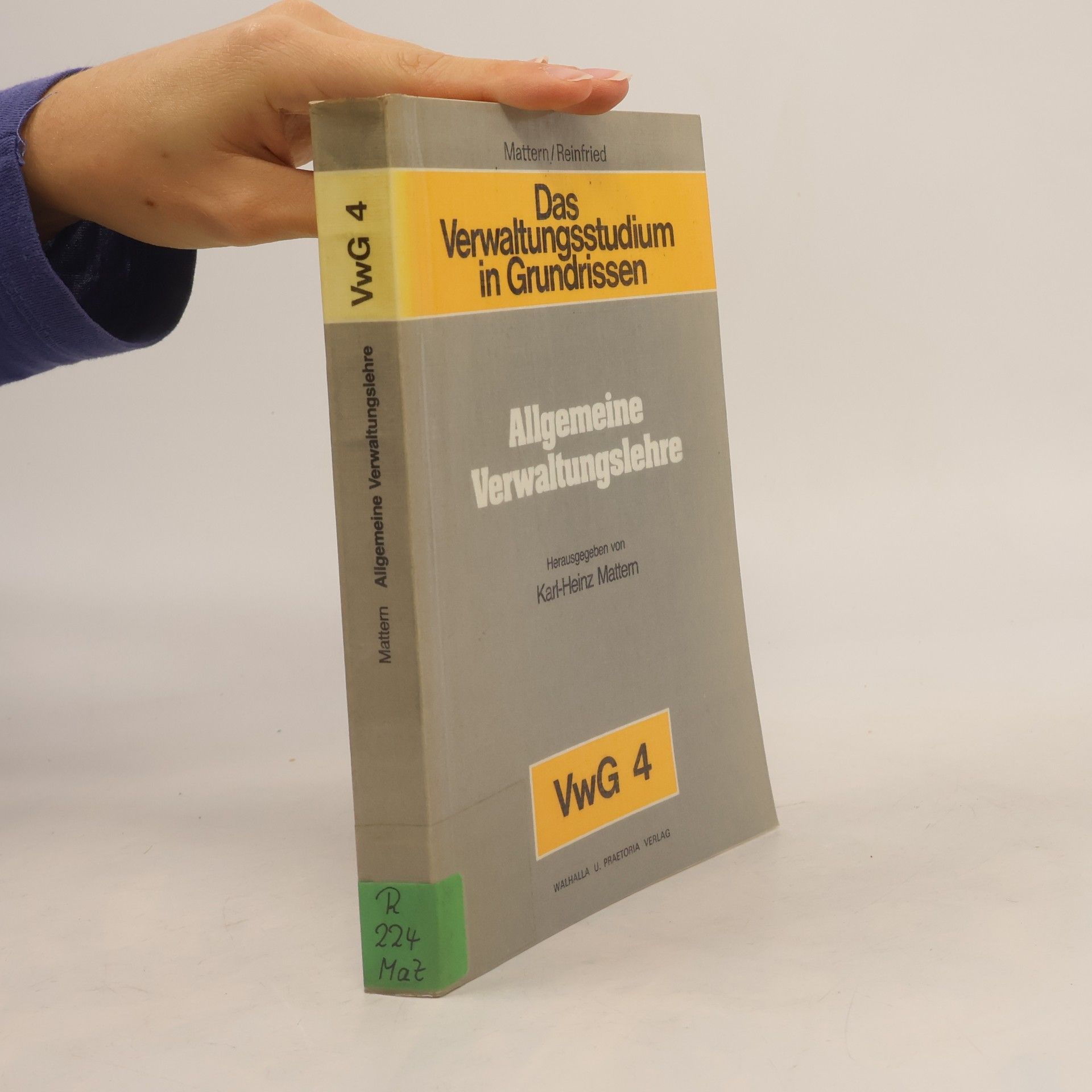 Karl-Heinz Mattern Allgemeine Verwaltungslehre