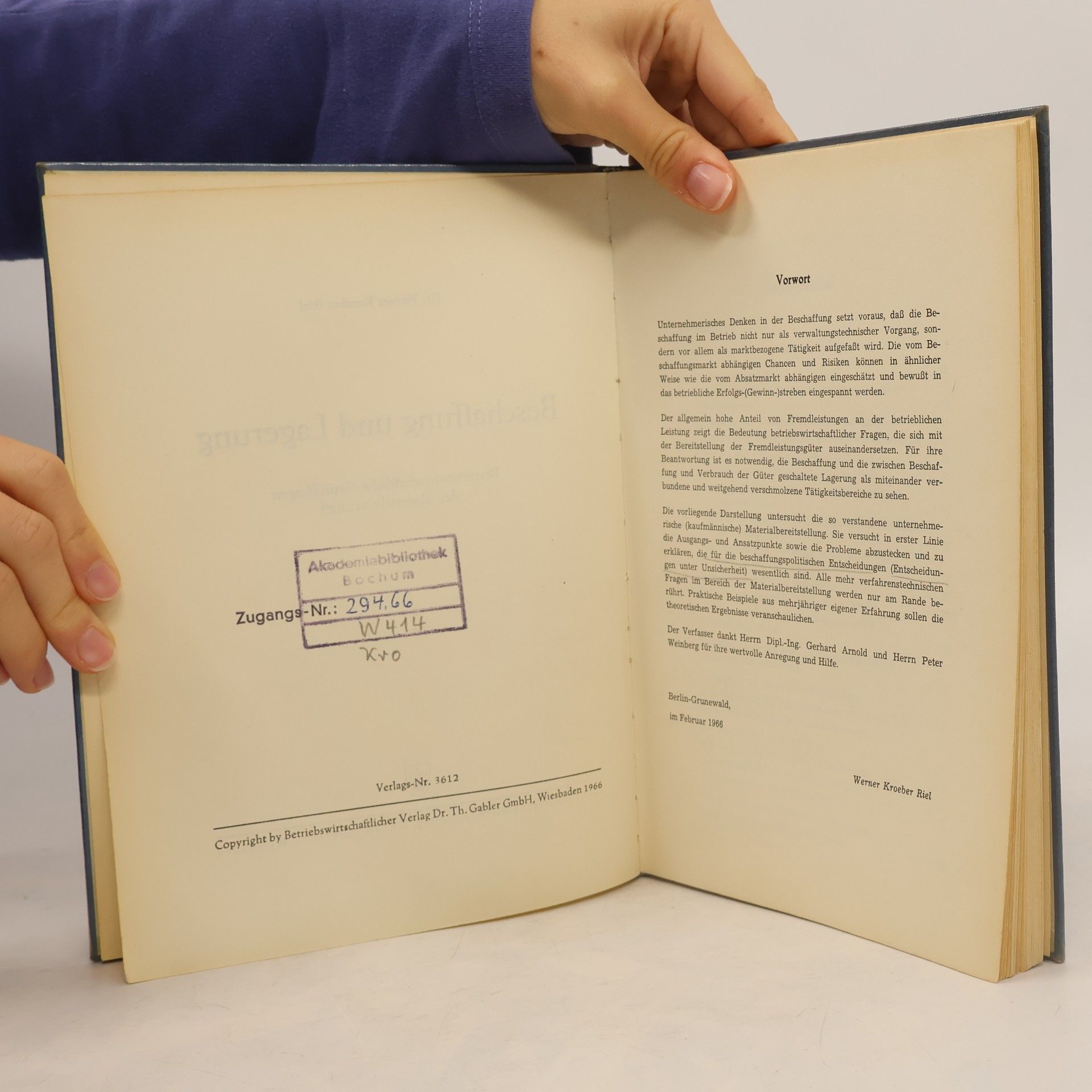 Werner Kroeber Riel Beschaffung und Lagerung