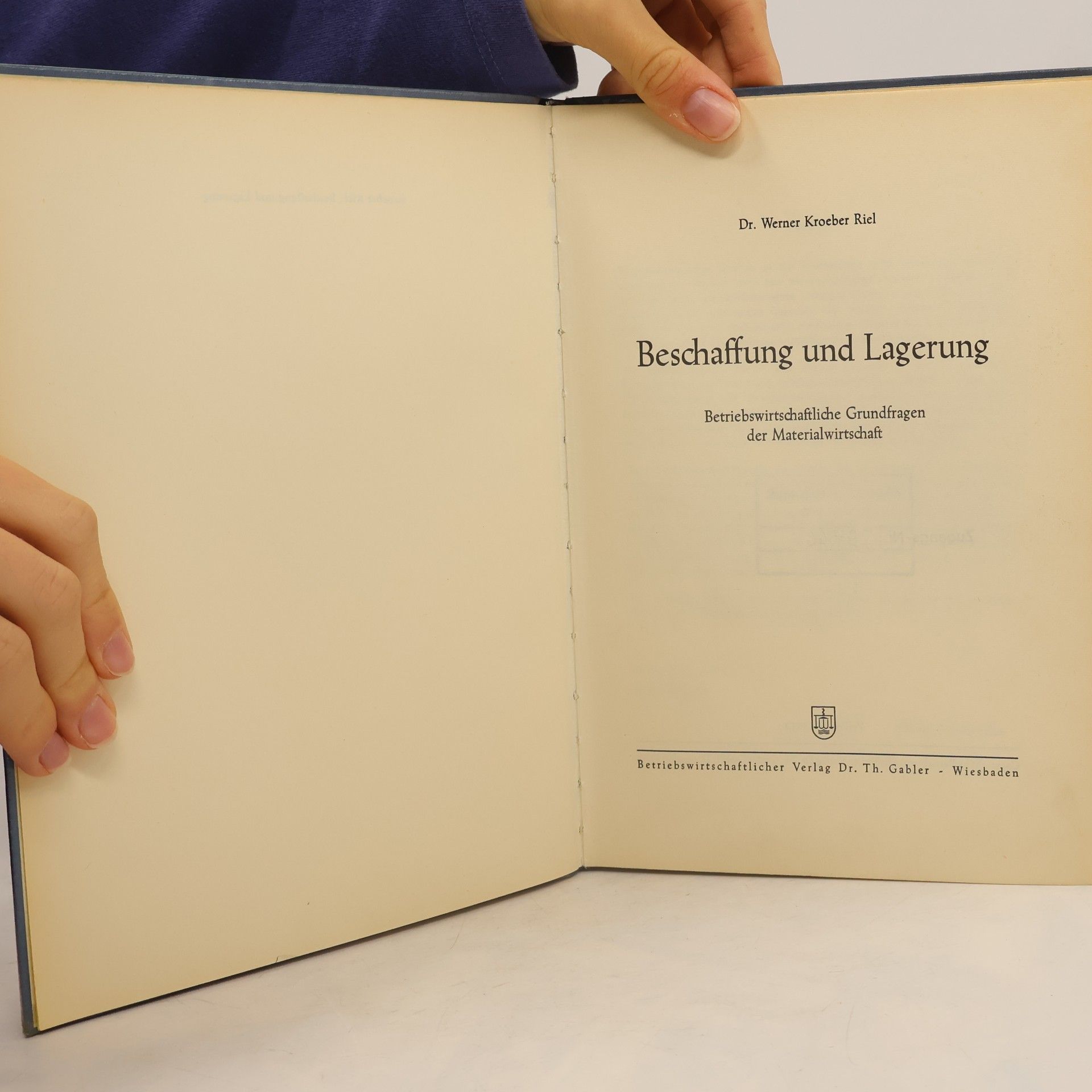 Werner Kroeber Riel Beschaffung und Lagerung