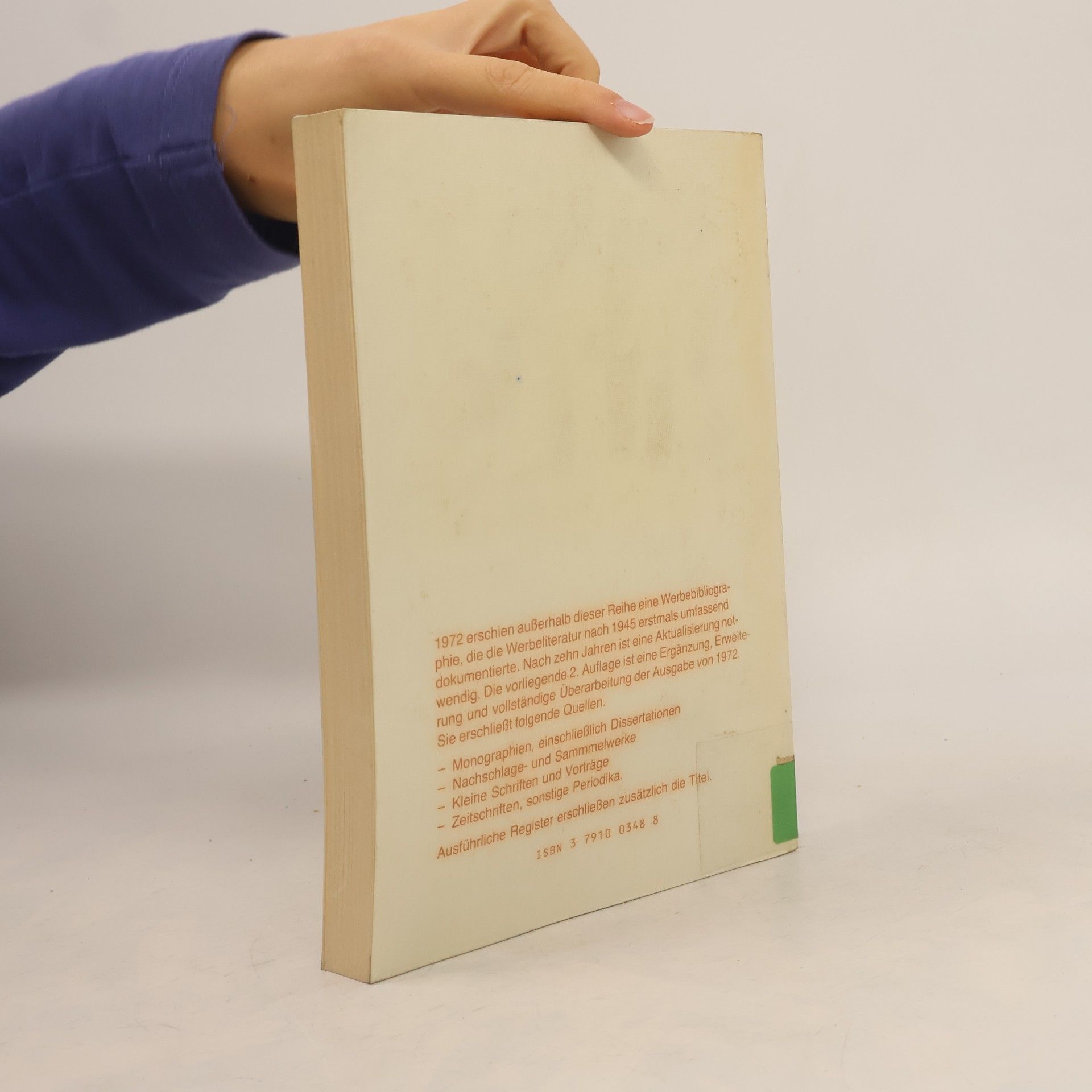 Friedhelm Schönenborn Bibliographie der Werbeliteratur - 2. Auflage