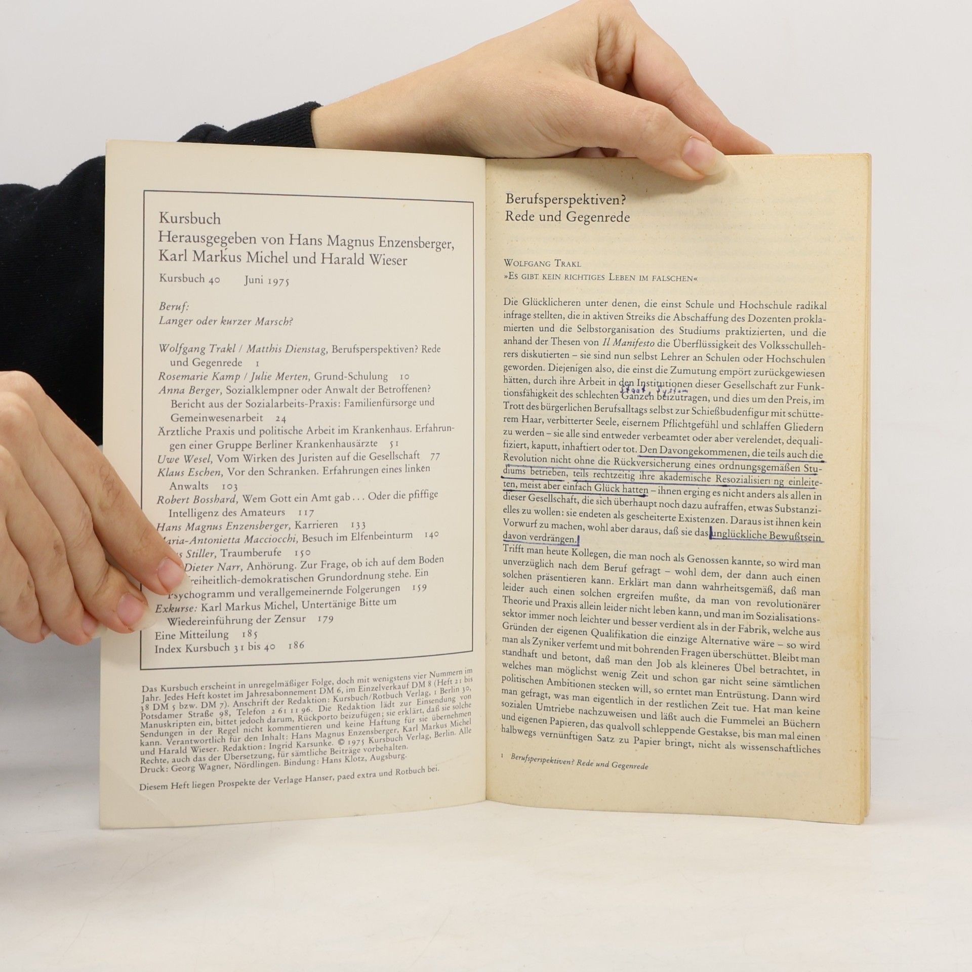 Various authors Kursbuch 40