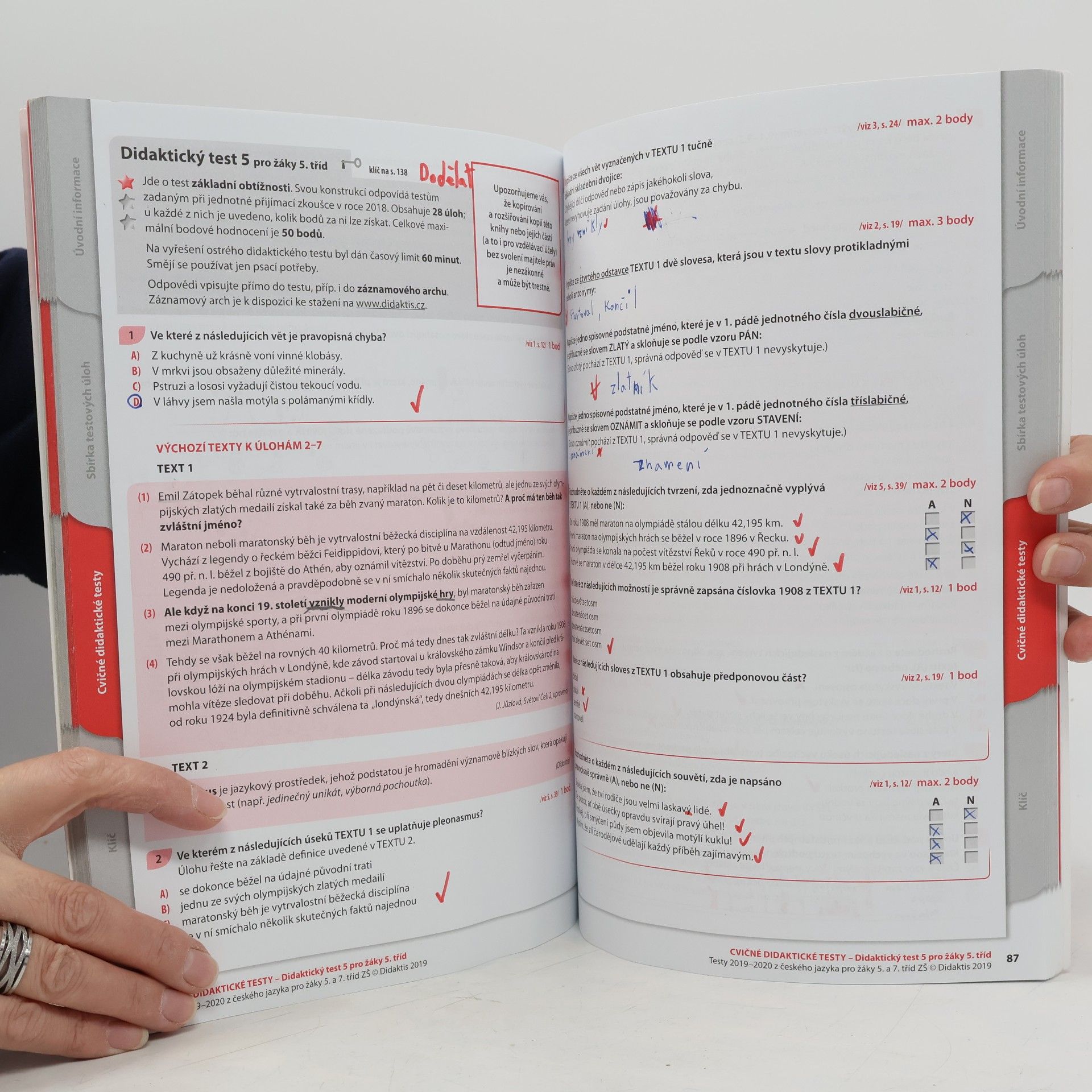 Autorenkollektiv Testy ... z českého jazyka: Pro žáky 5. a 7. tříd ZŠ