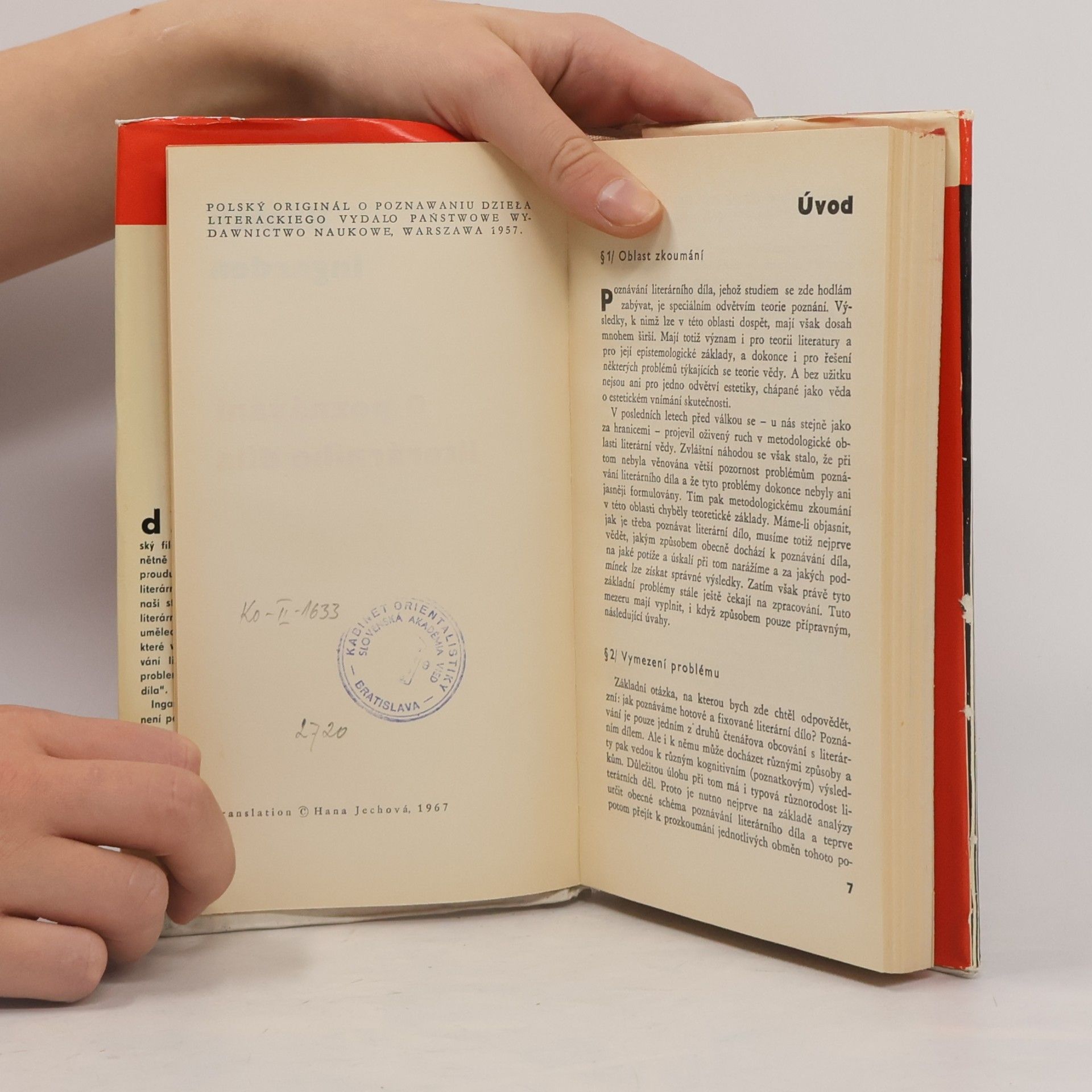 Roman Ingarden O poznání literárního díla