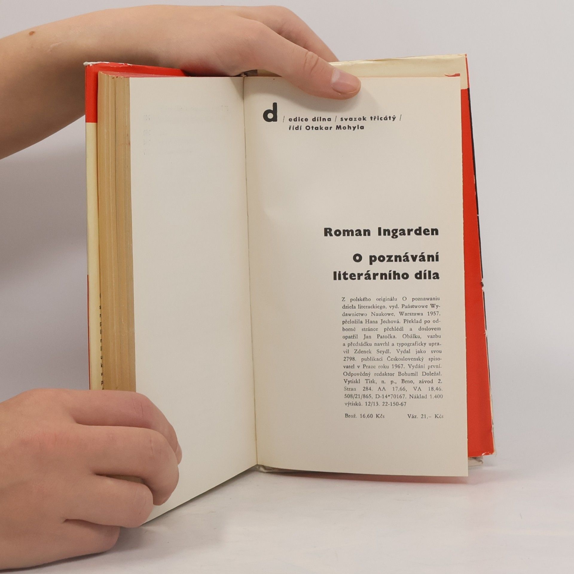 Roman Ingarden O poznání literárního díla