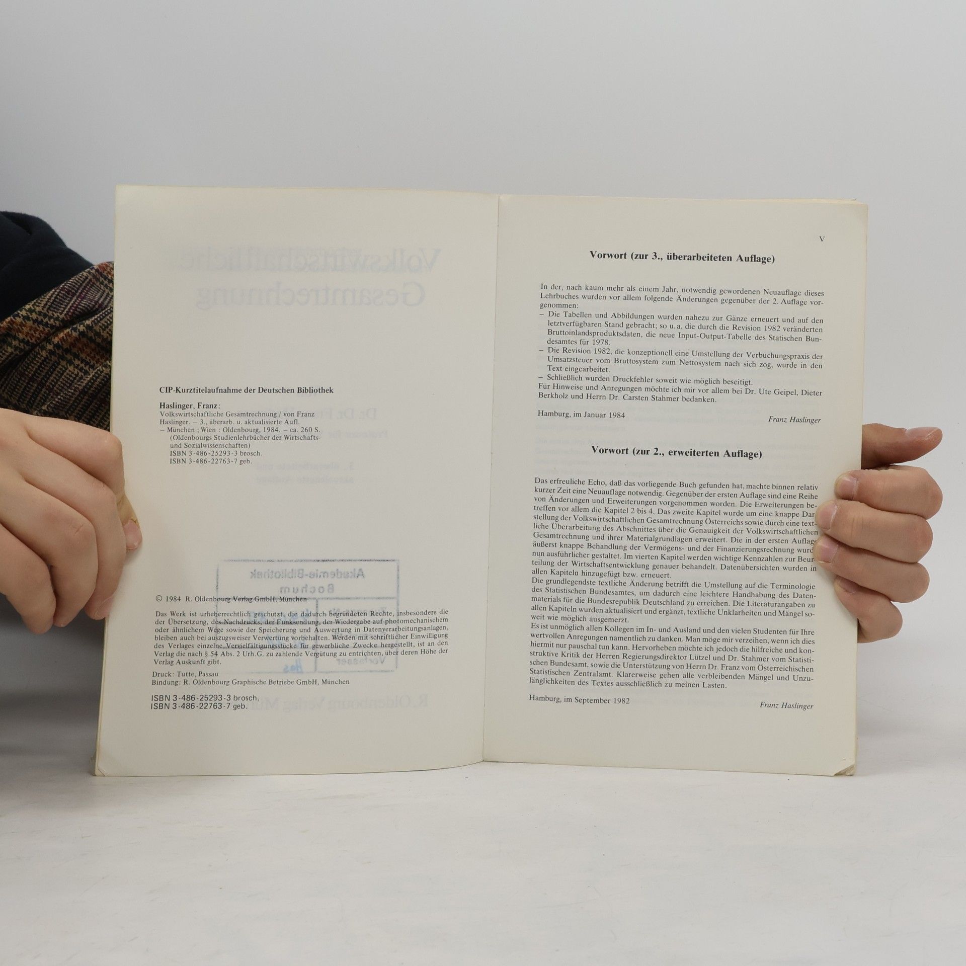Franz Haslinger Volkswirtschaftliche Gesamtrechnung