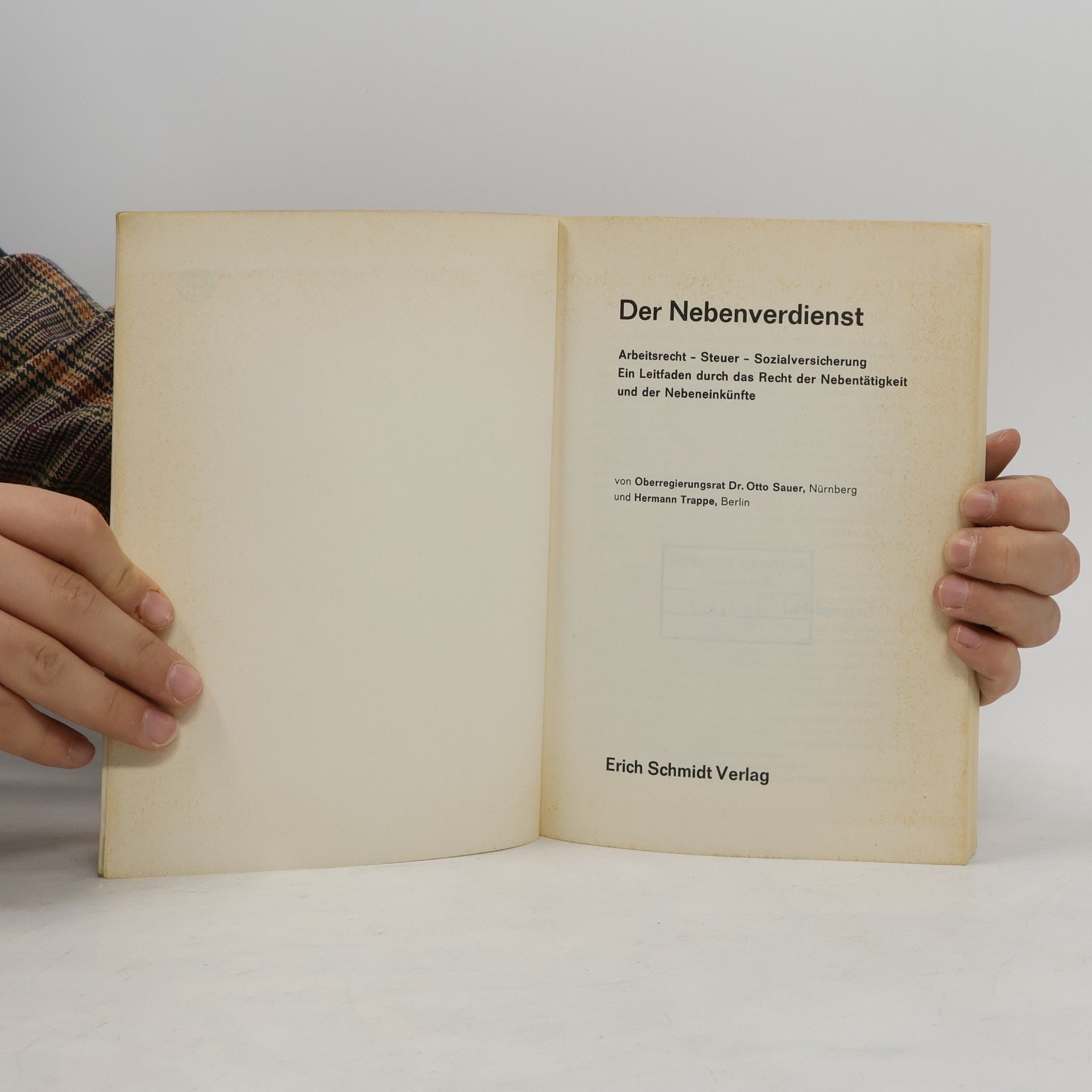 Otto M. Sauer Der Nebenverdienst