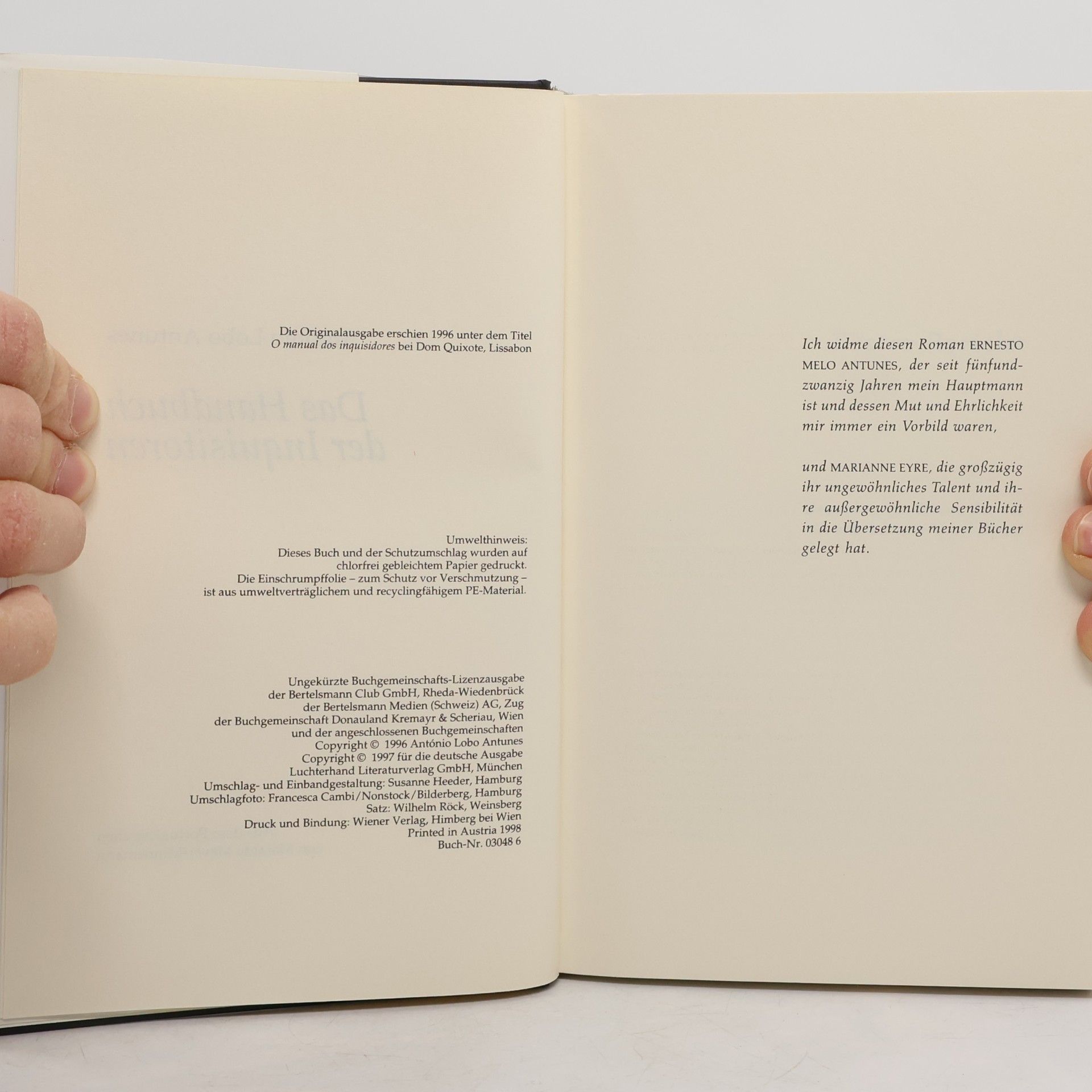 António Lobo Antunes Das Handbuch der Inquisitoren
