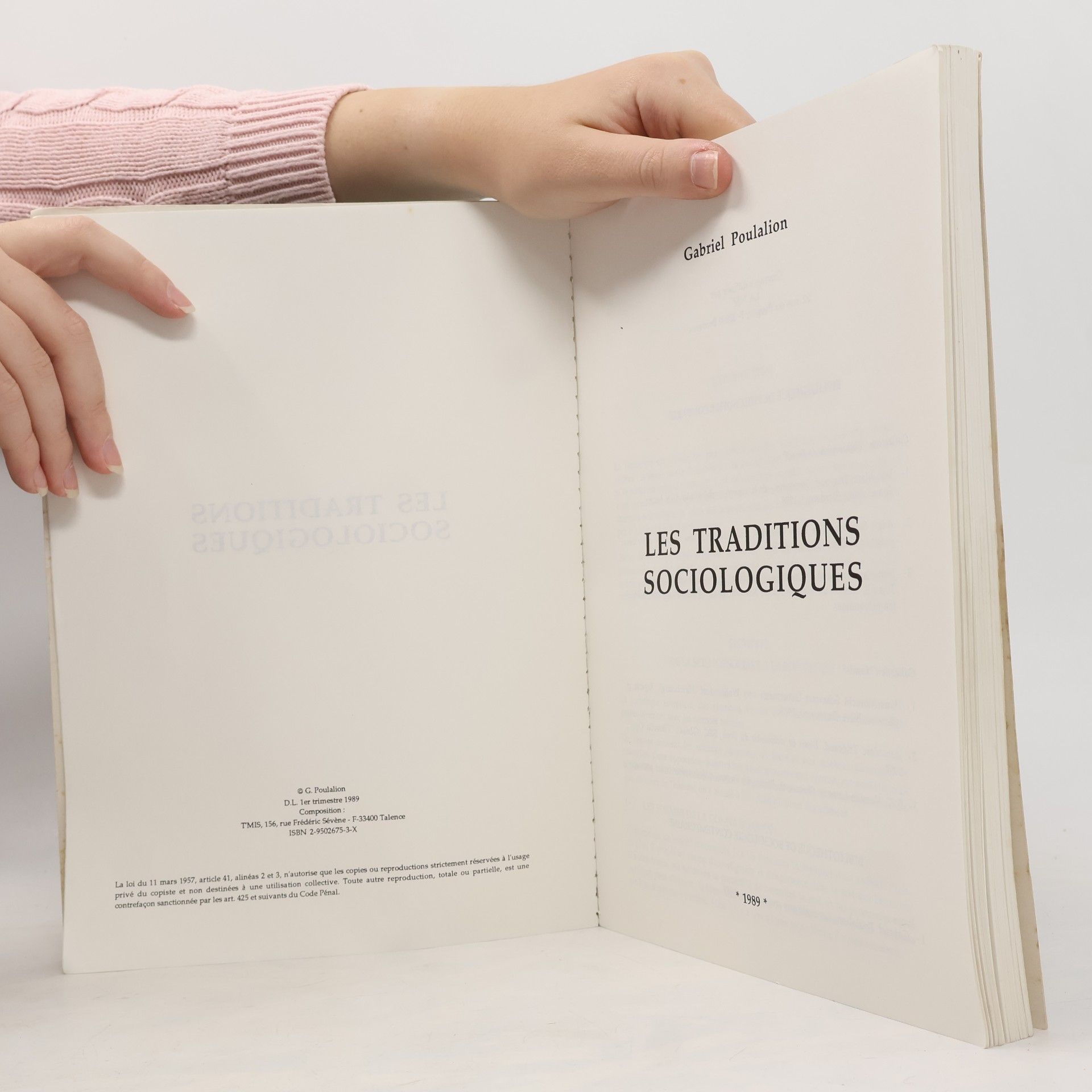 Gabriel Poulalion Les Traditions Sociologiques