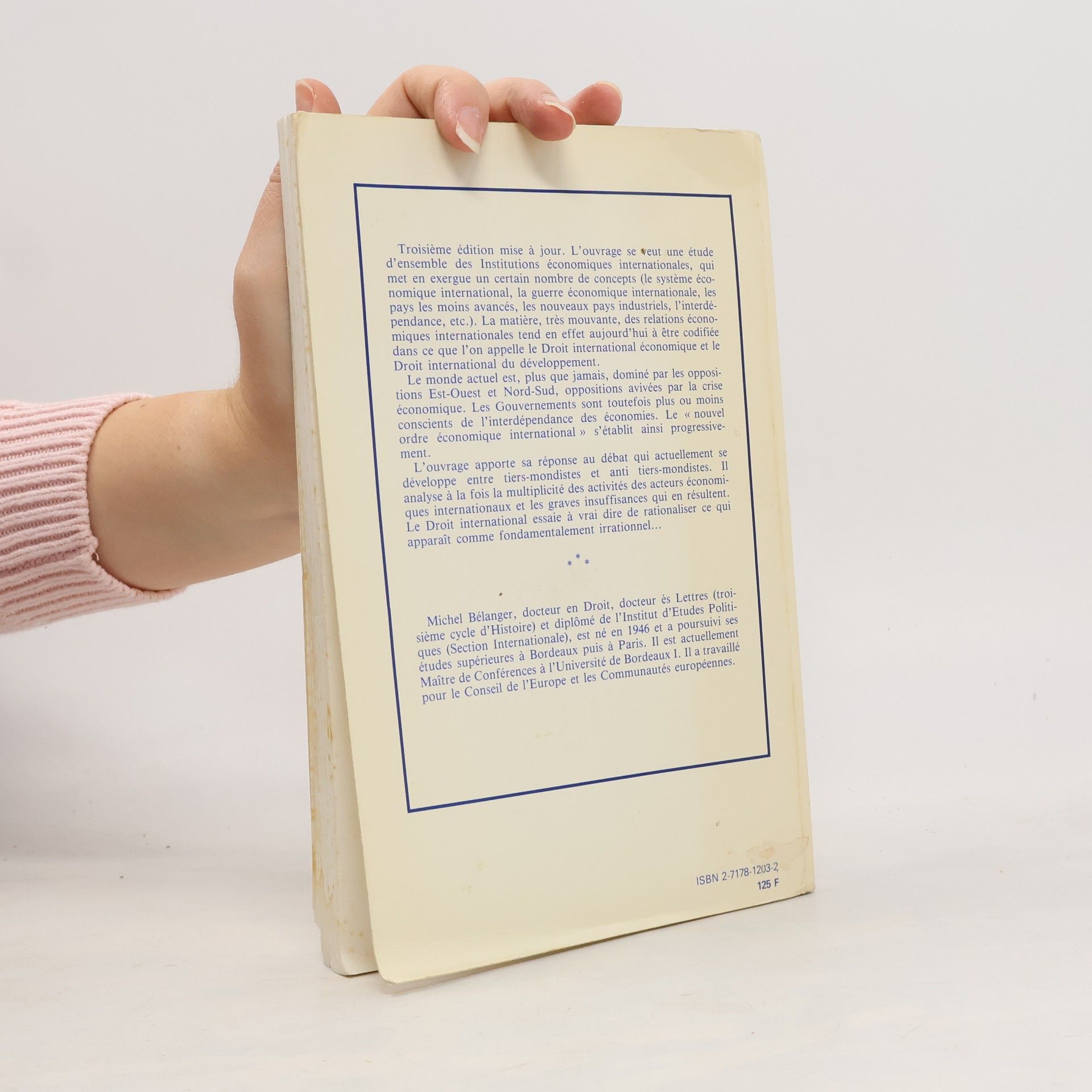 Michelle A. Belanger Collection Droit International: Institutions économiques internationales