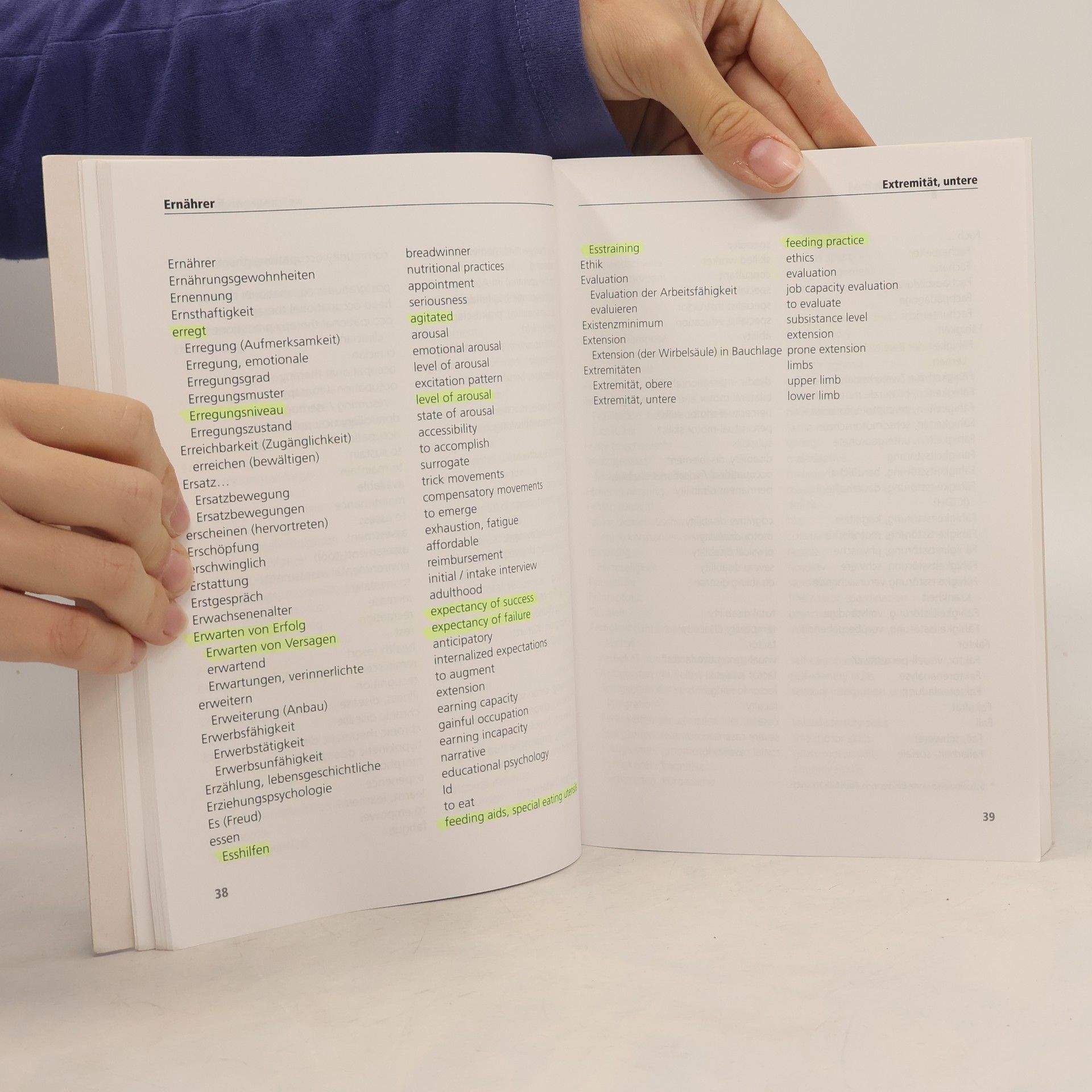 Barbara Dehnhardt Fachwörterbuch Ergotherapie, allgemeine Themen, Deutsch-Englisch, Englisch-Deutsch