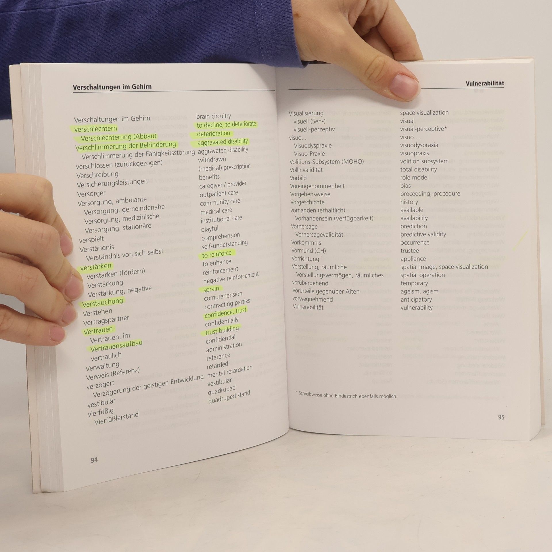 Barbara Dehnhardt Fachwörterbuch Ergotherapie, allgemeine Themen, Deutsch-Englisch, Englisch-Deutsch