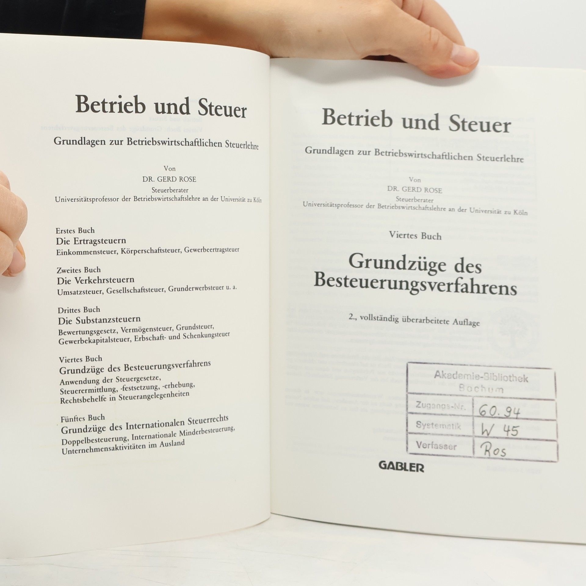 Gerd Rose Betrieb und Steuer - 4: Grundzüge des Besteuerungsverfahrens
