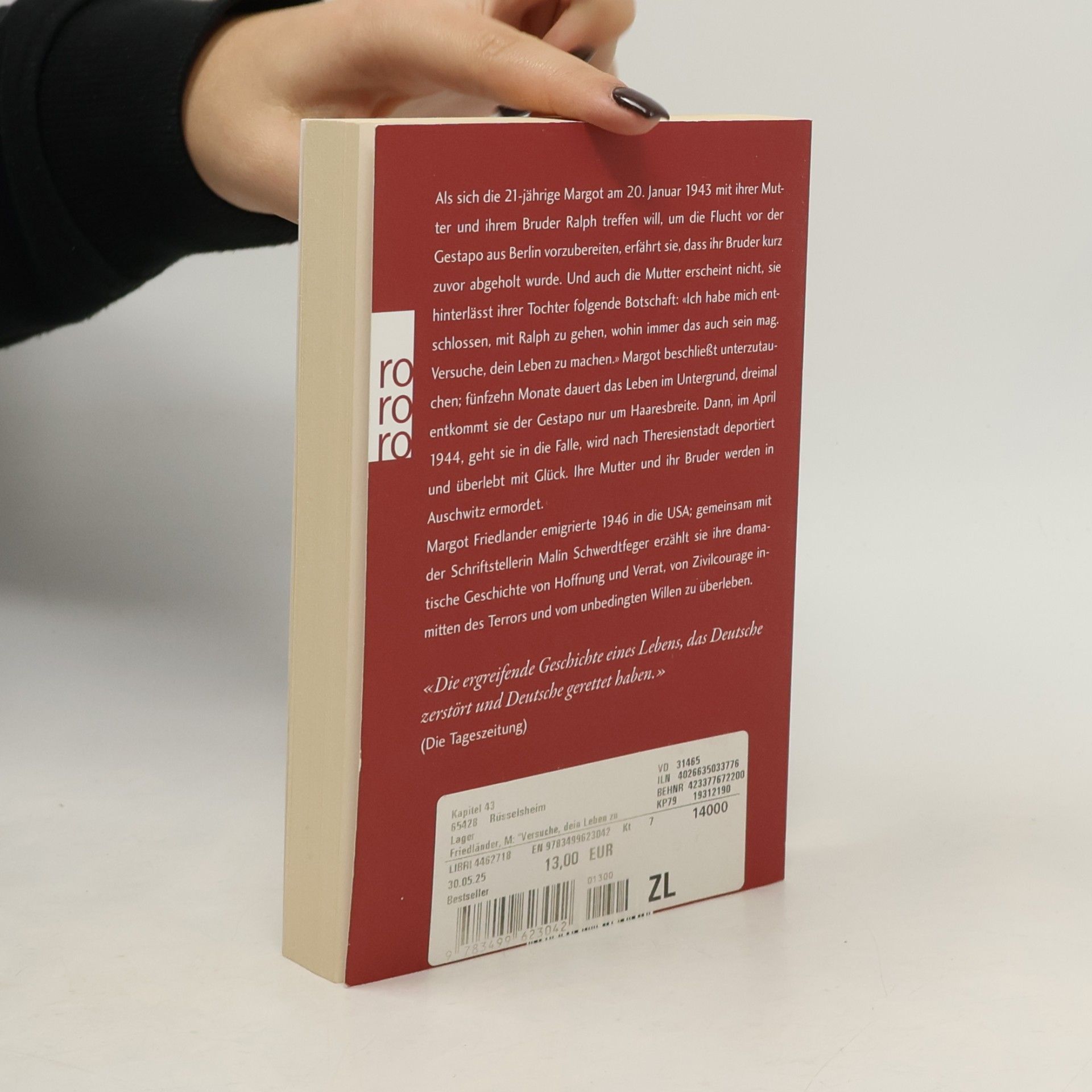 Margot Friedländer "Versuche, dein Leben zu machen"