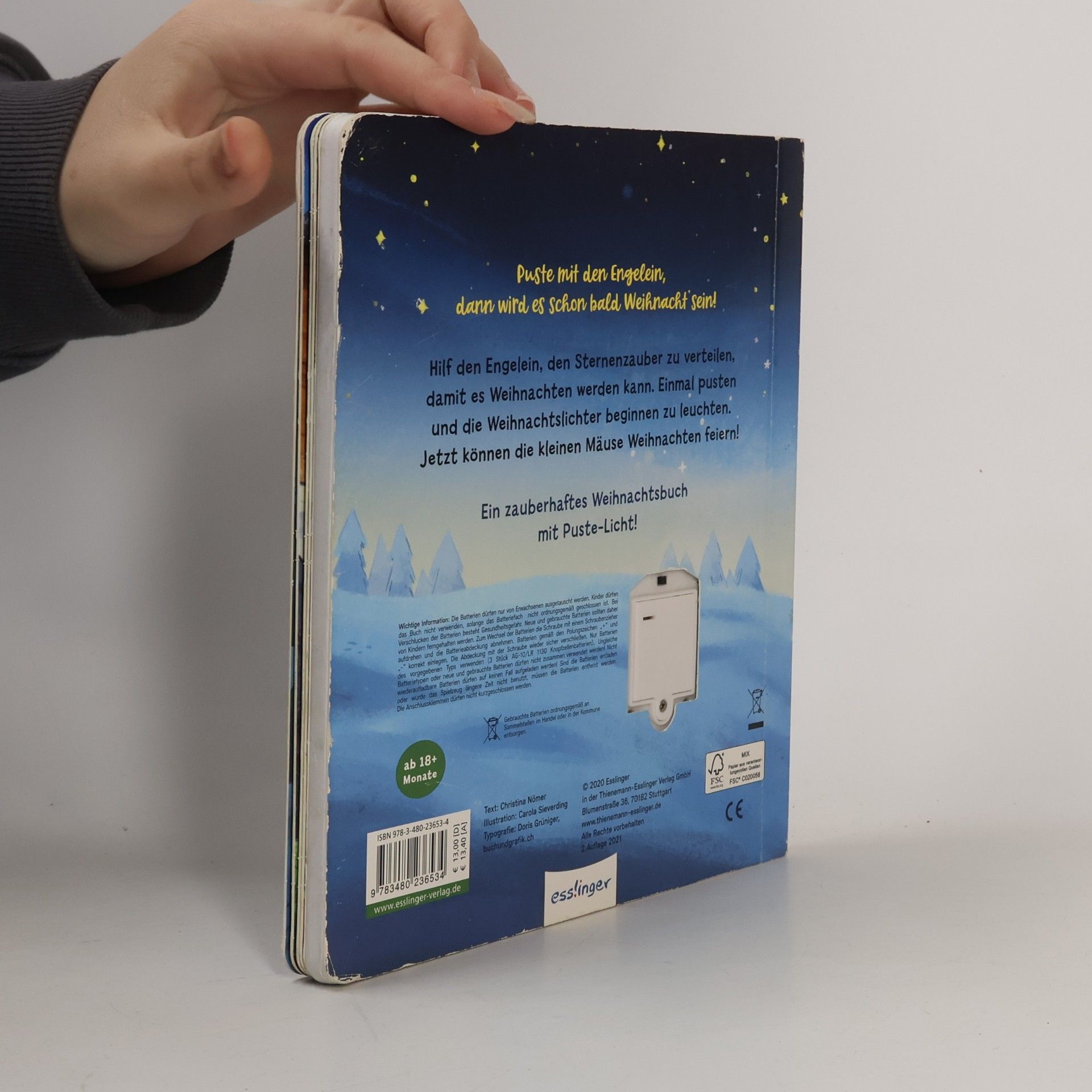 Christina Nömer Mein Puste-Licht-Buch: Es wird Weihnachten, kleine Maus