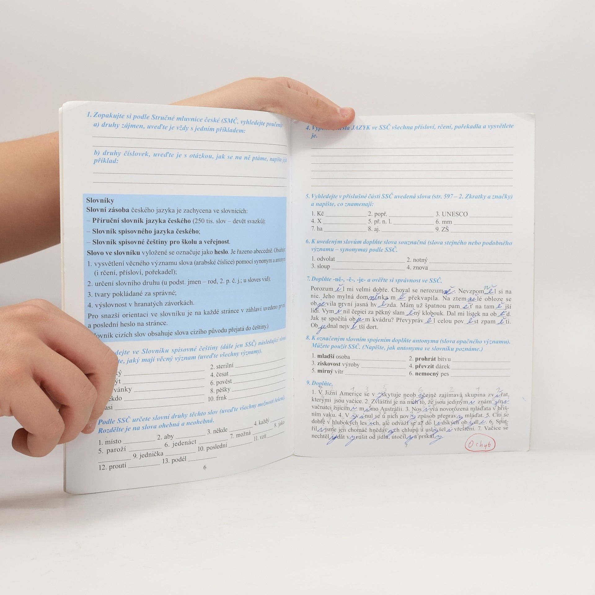 Collectif d'auteurs Opakujeme češtinu v 6. ročníku (1. díl): Přehled učiva, doplňovací cvičení, diktáty