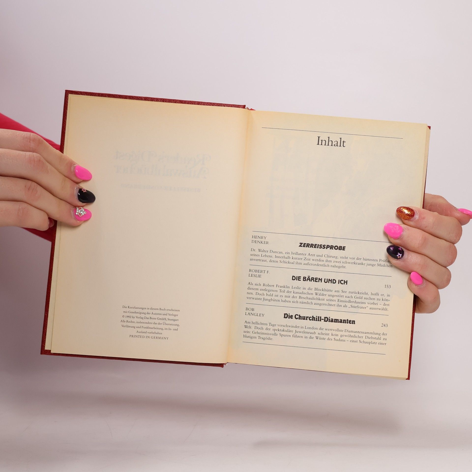 Henry Denker Reader's Digest Auswahlbücher. Bestseller-Sonderband