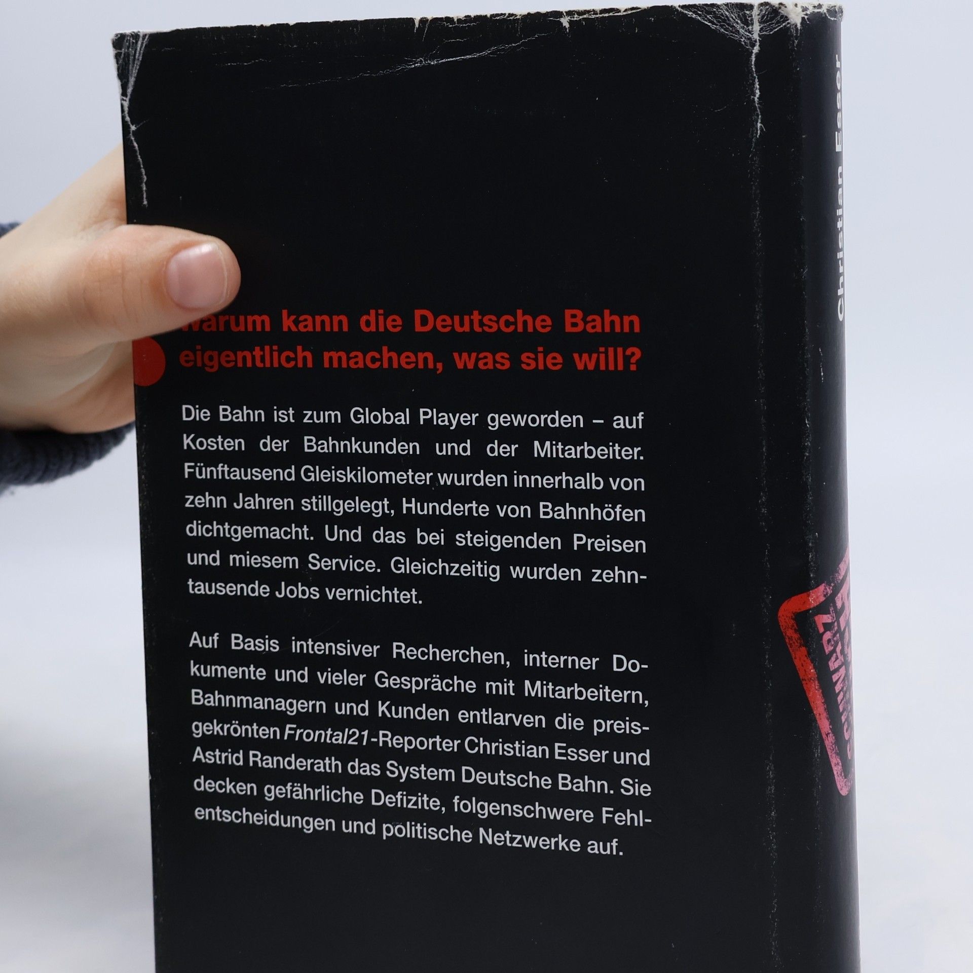 Christian Esser Schwarzbuch Deutsche Bahn