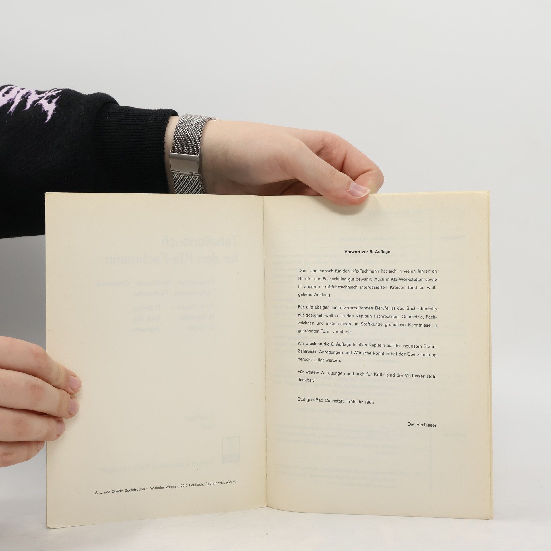 H. Gerschler Tabellenbuch für den Kfz-Fachmann