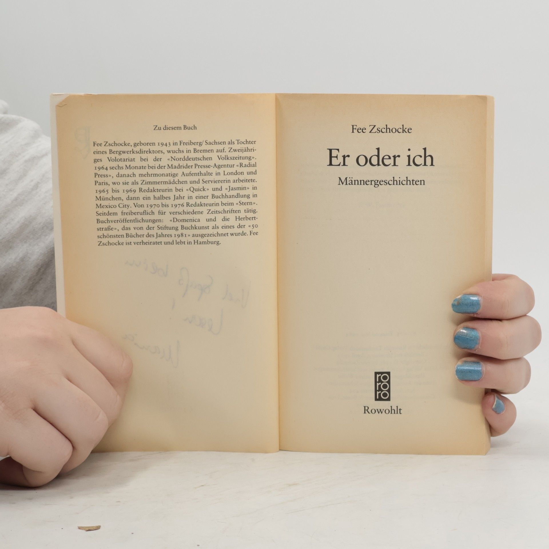 Fee Zschocke Er oder ich