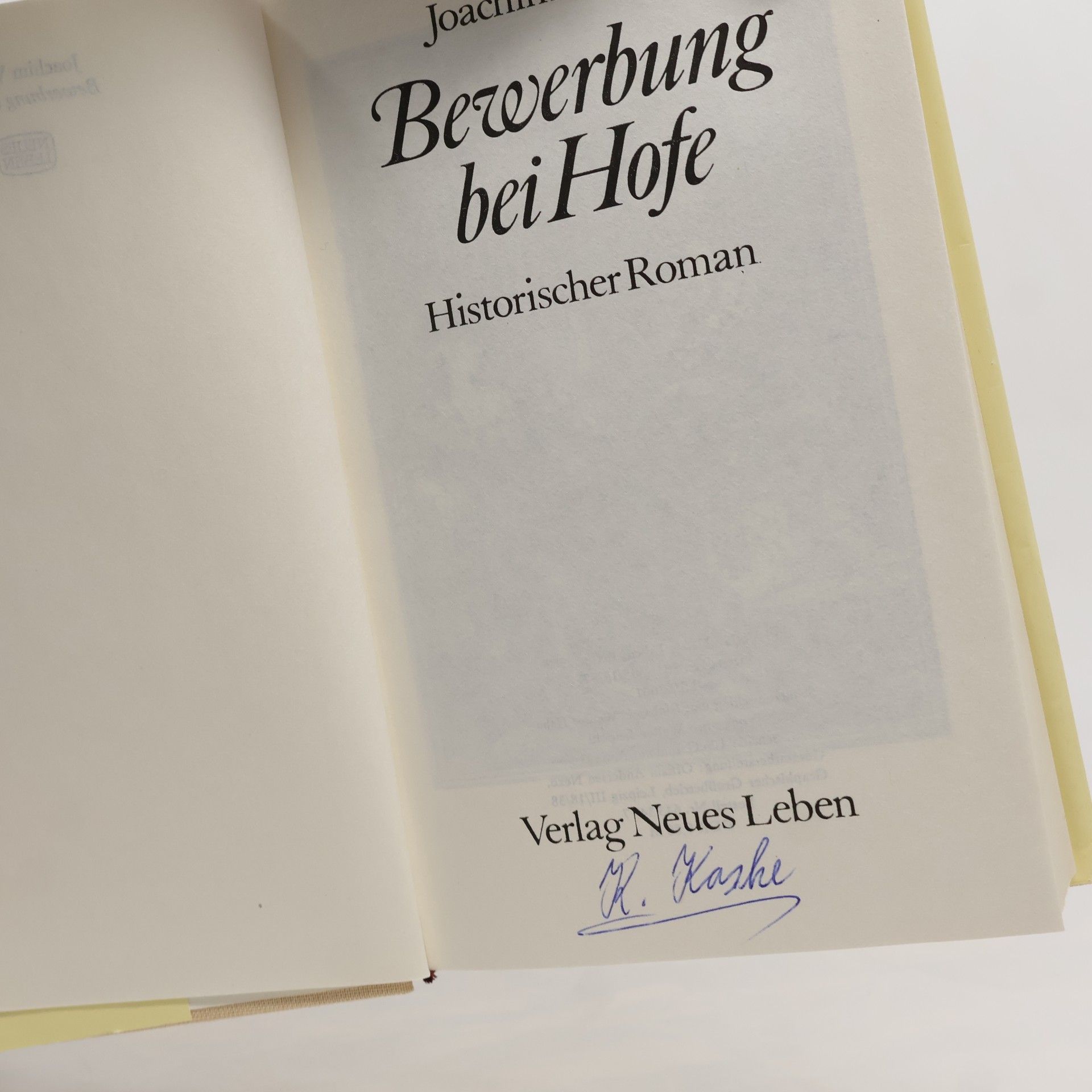 Joachim Walther Bewerbung bei Hofe