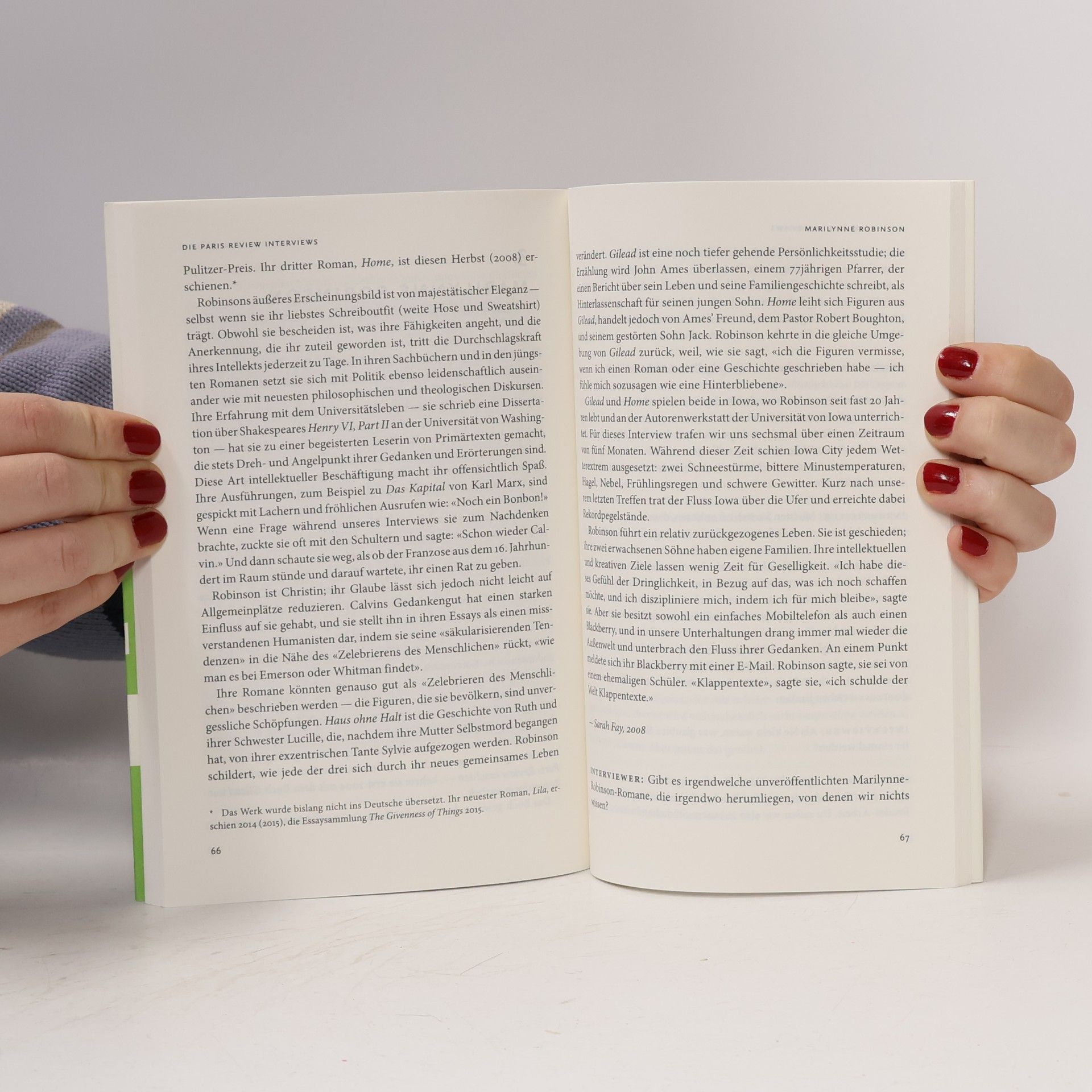 Alexandra Steffes Günter Grass, Amos Oz, Marilynne Robinson