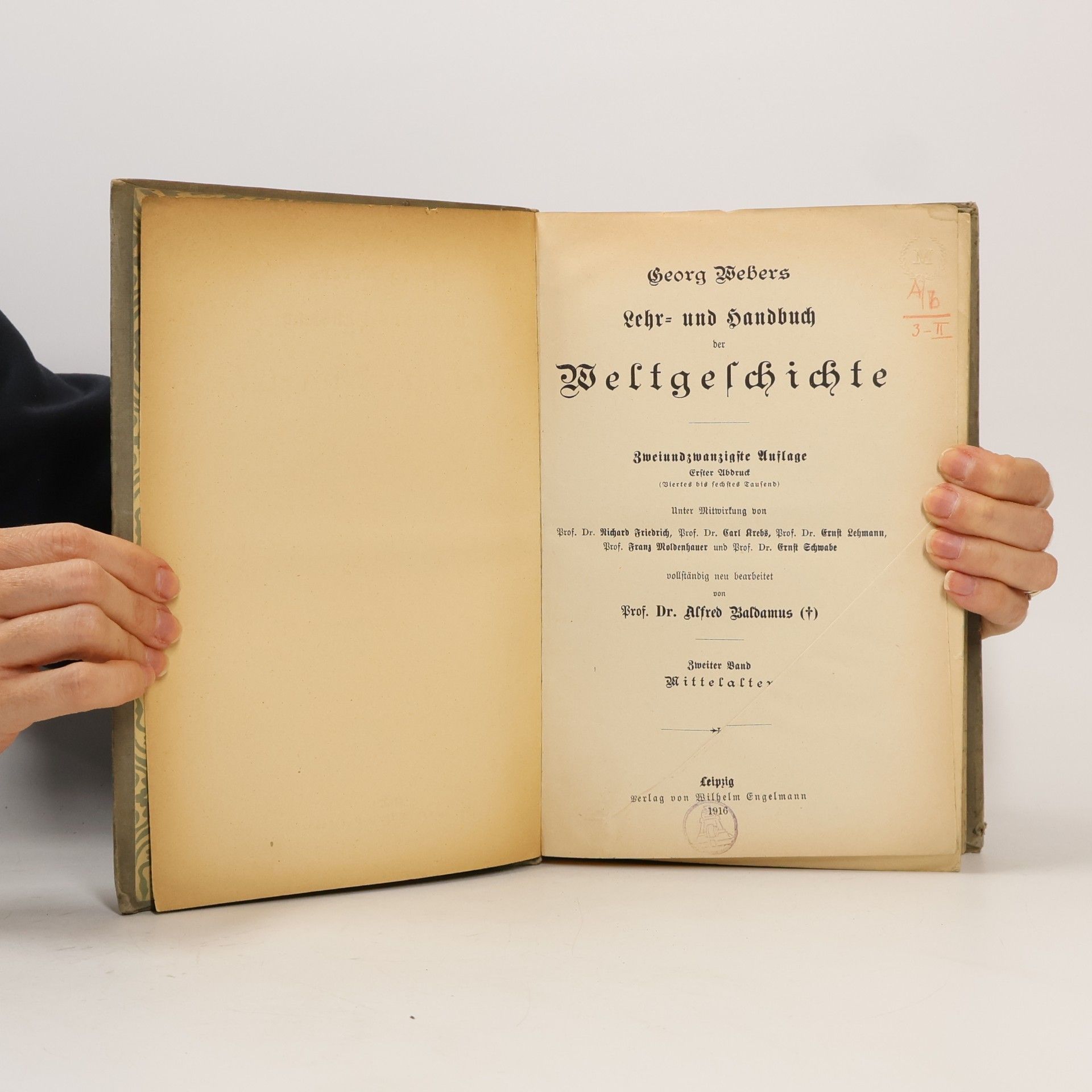Ernst Schwabe Lehr- und Handbuch der Weltgeschichte Band 2