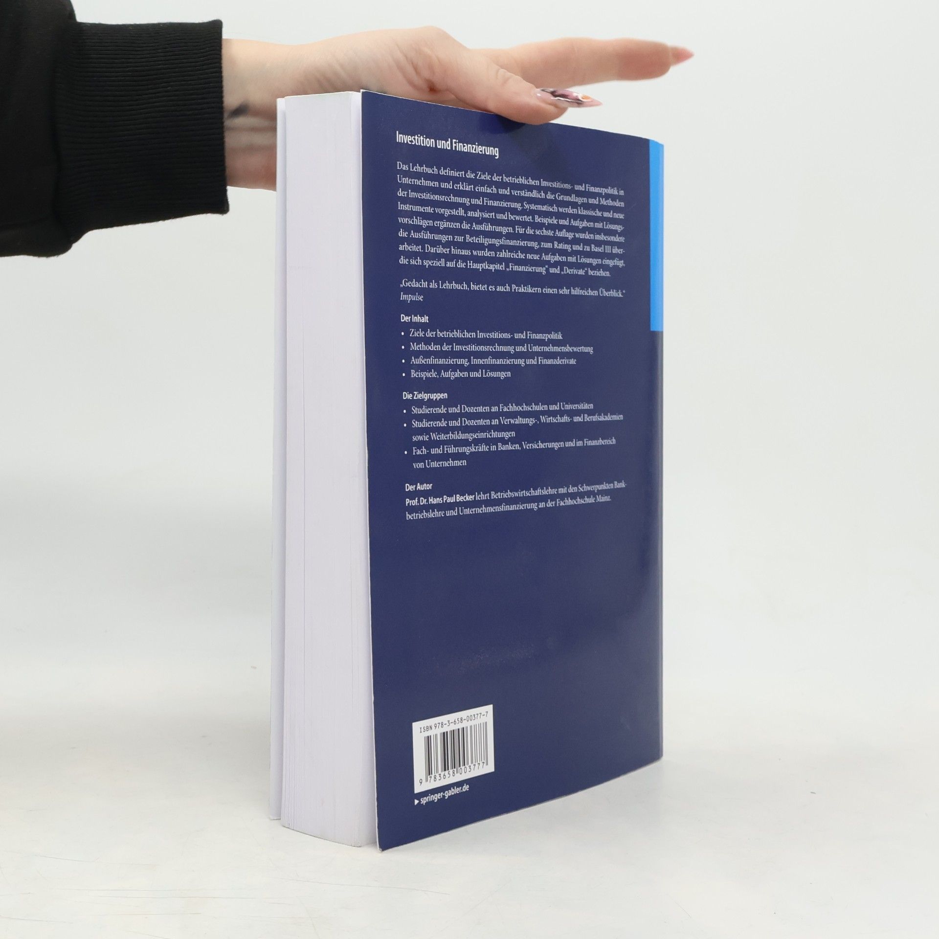 Hans Becker Investition und Finanzierung - 6. Auflage