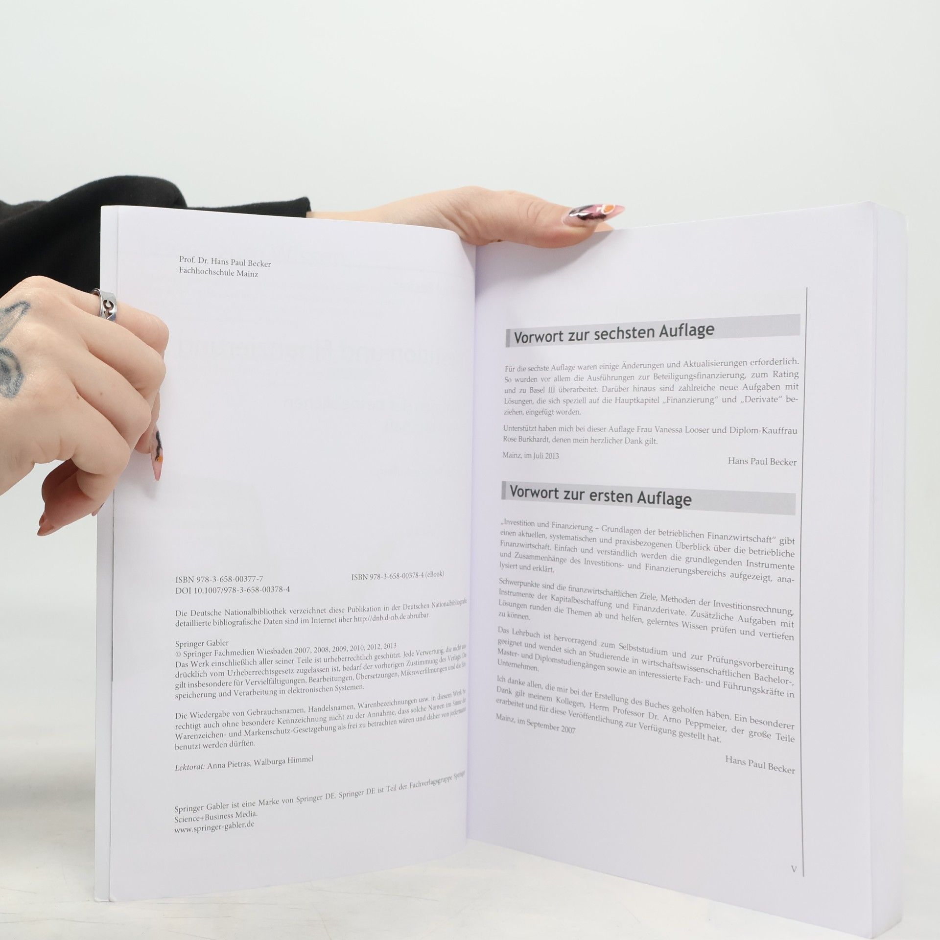 Hans Becker Investition und Finanzierung - 6. Auflage