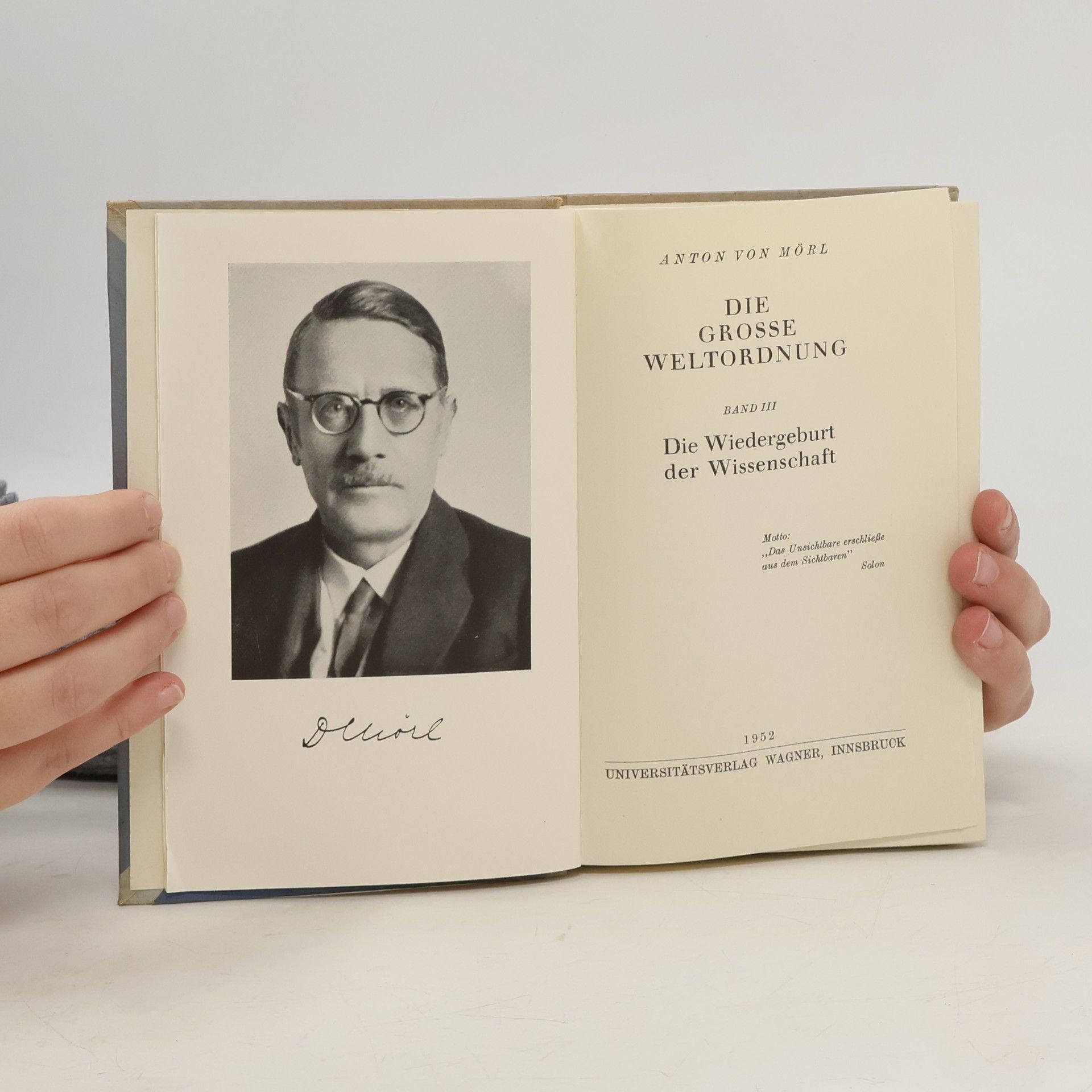 Anton von Mörl Die grosse Weltordnung – Band III.