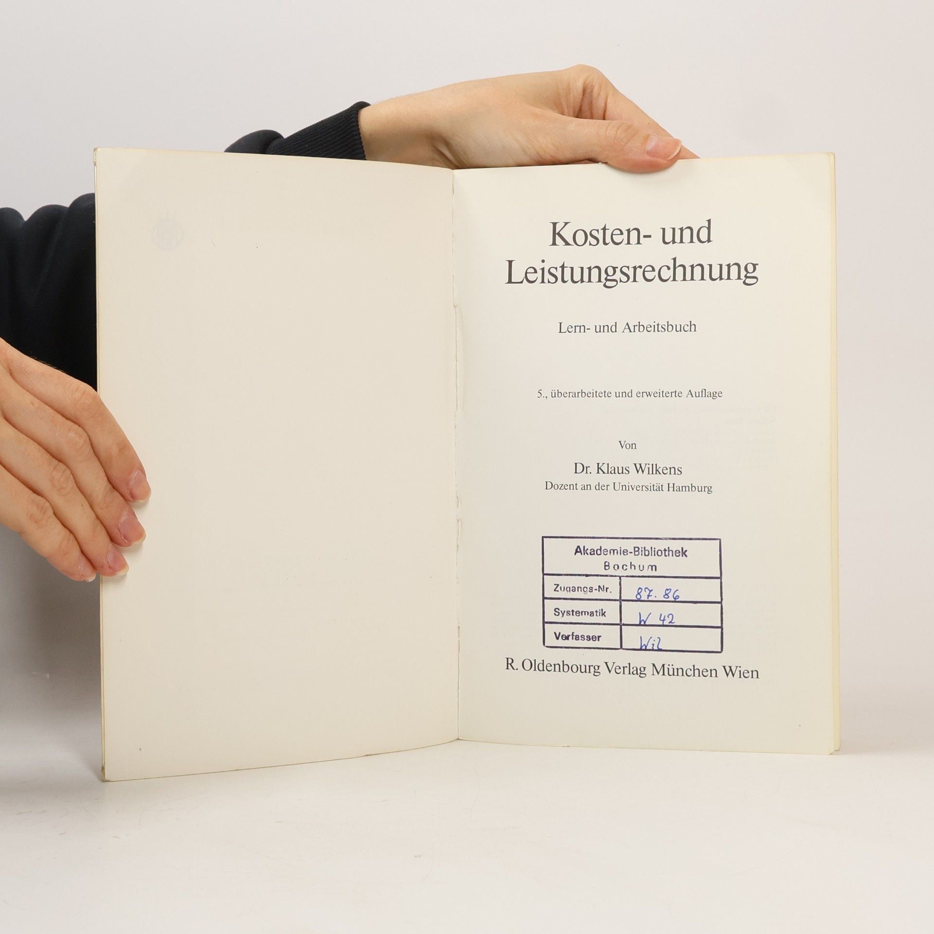 Klaus Wilkens Kosten- und Leistungsrechnung