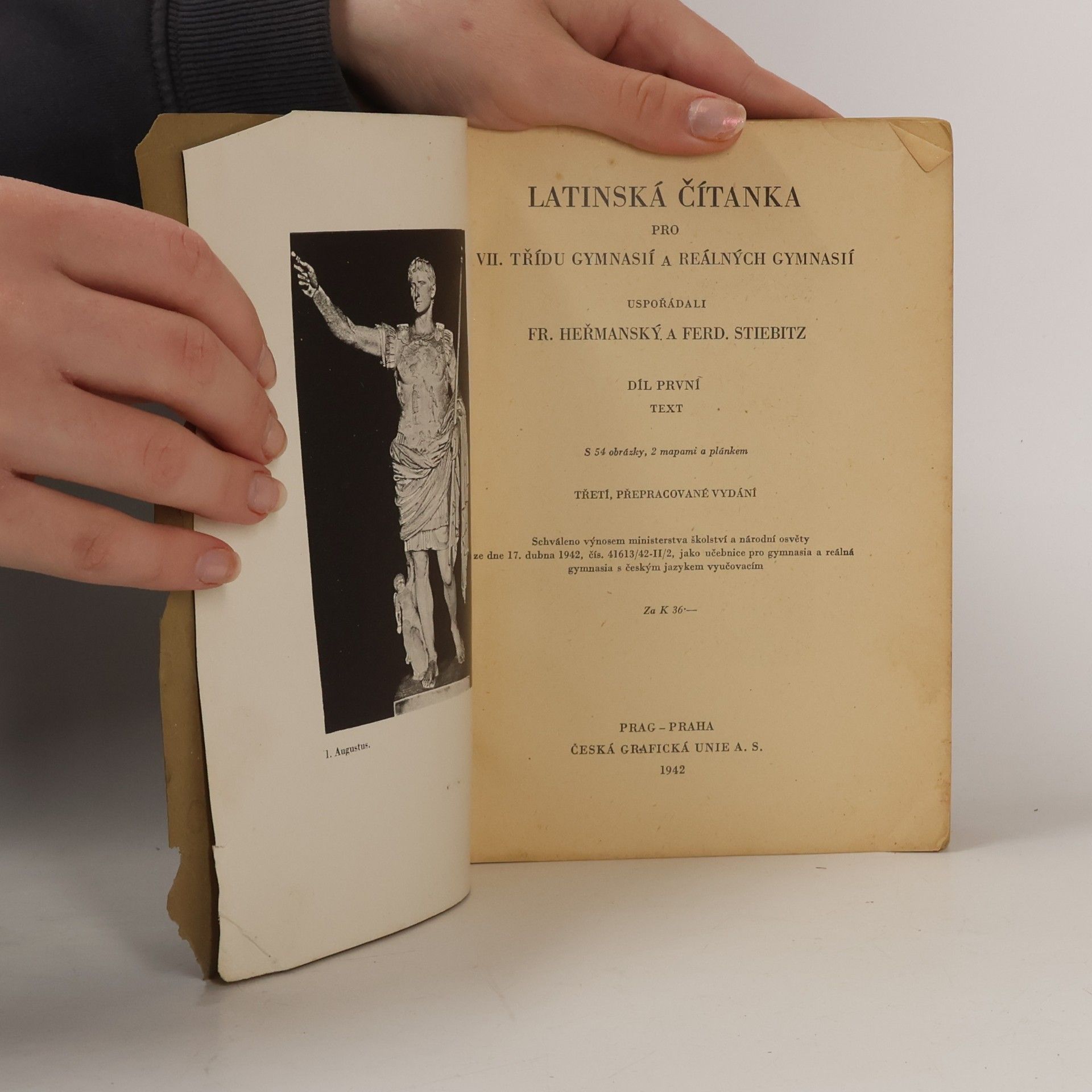 Ferdinand Stiebitz Latinská čítanka pro VII. třídu gymnasií a reálných gymnasií I.