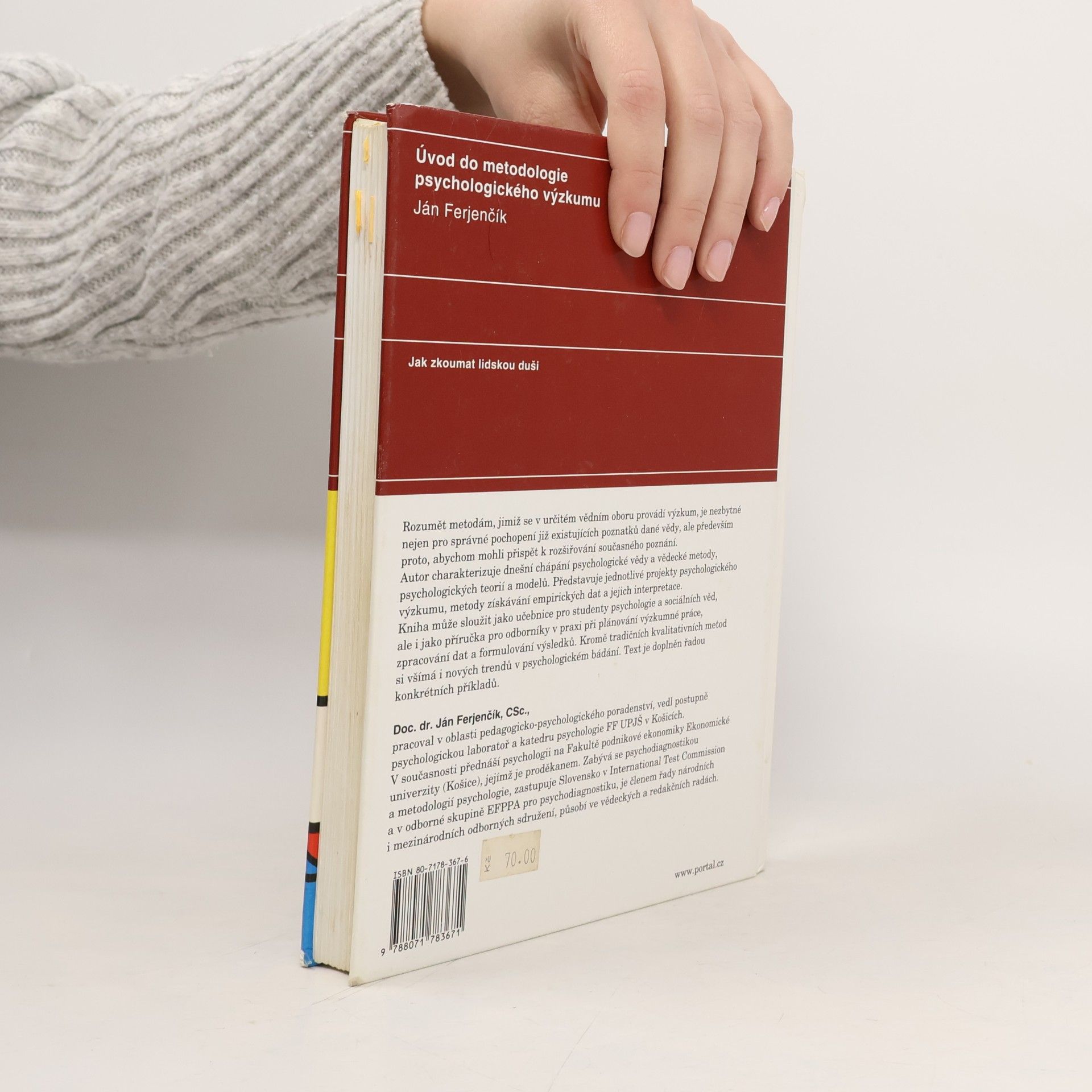 Ján Ferjenčík Úvod do metodologie psychologického výzkumu