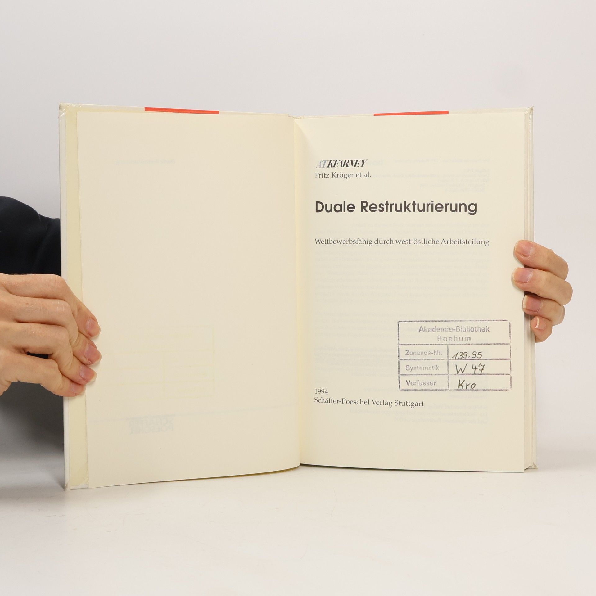 Fritz Jürgen Kröger Duale Restrukturierung