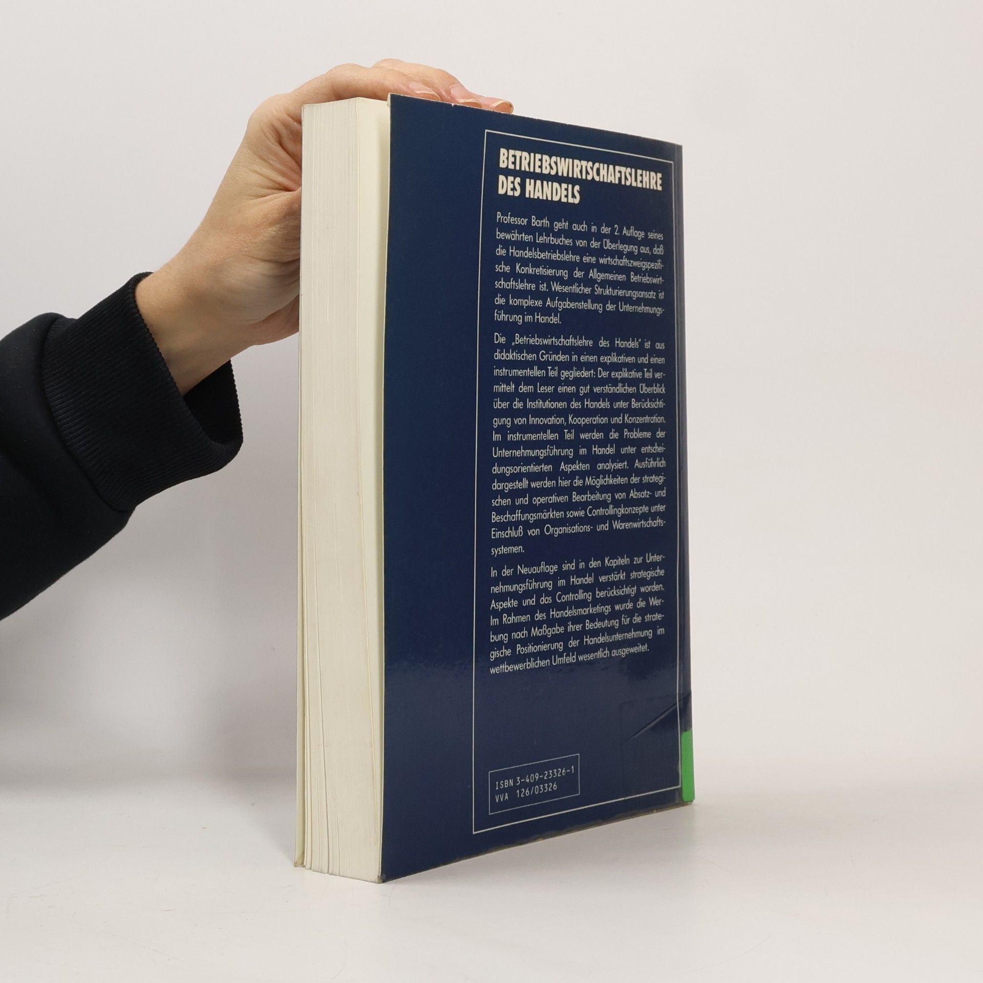 Klaus Barth Betriebswirtschaftslehre des Handels: 2., überarbeitete und wesentlich erweiterte Auflage - Lehrbuch