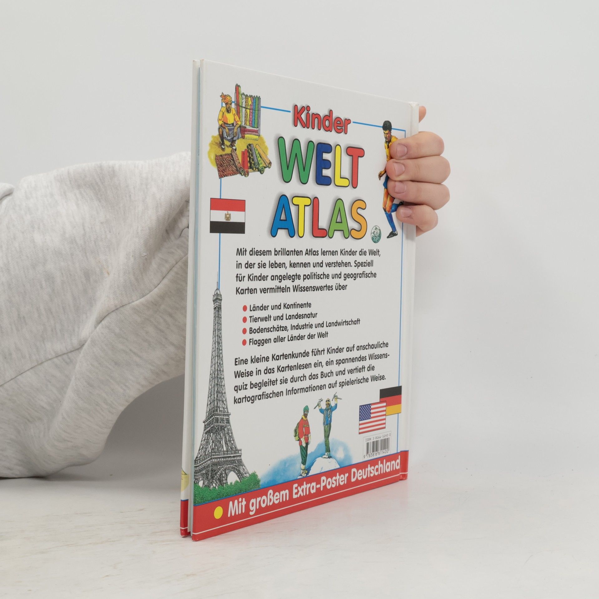 Kinder Welt Atlas mit großem Extra-Poster Deutschland