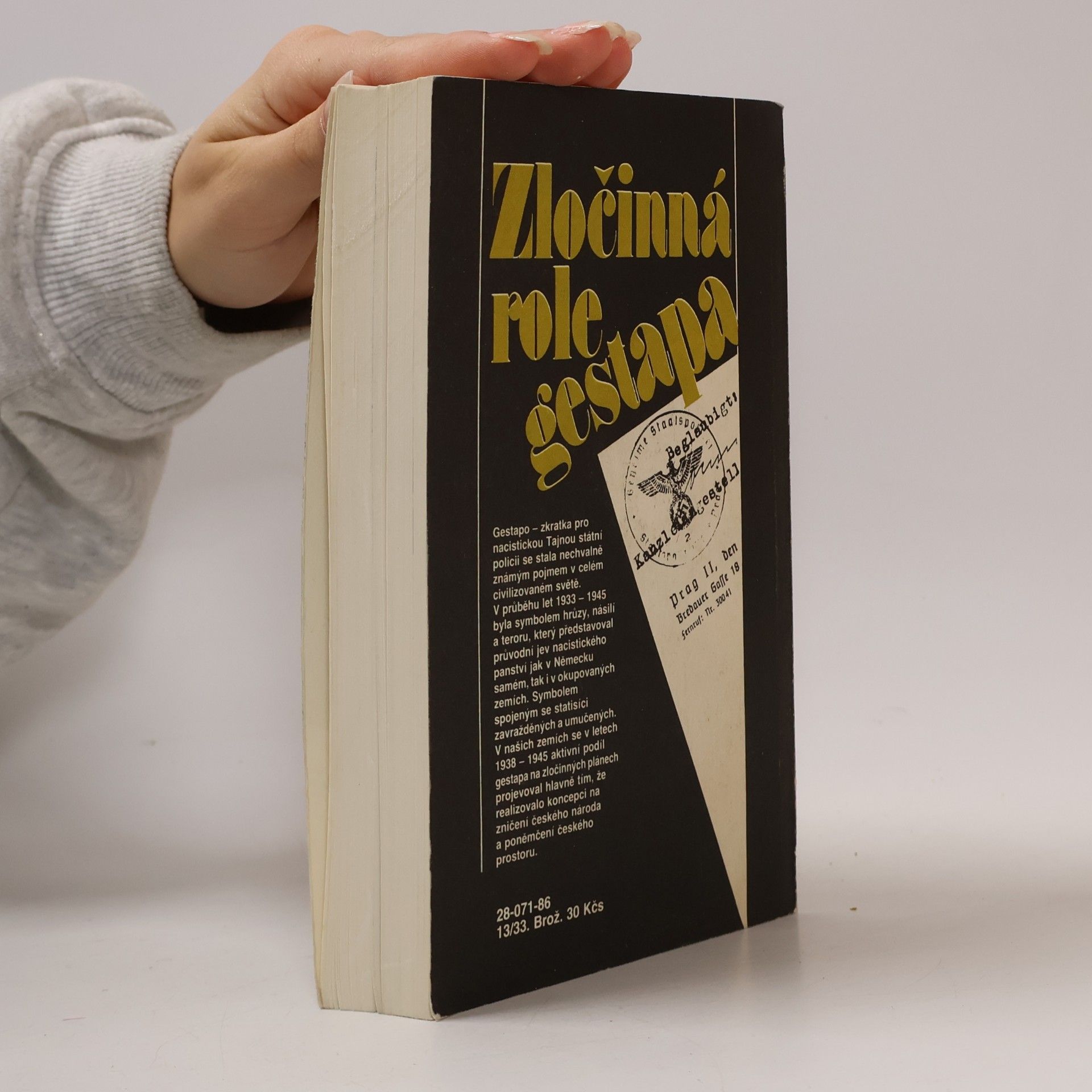 Oldřich Sládek Zločinná role gestapa
