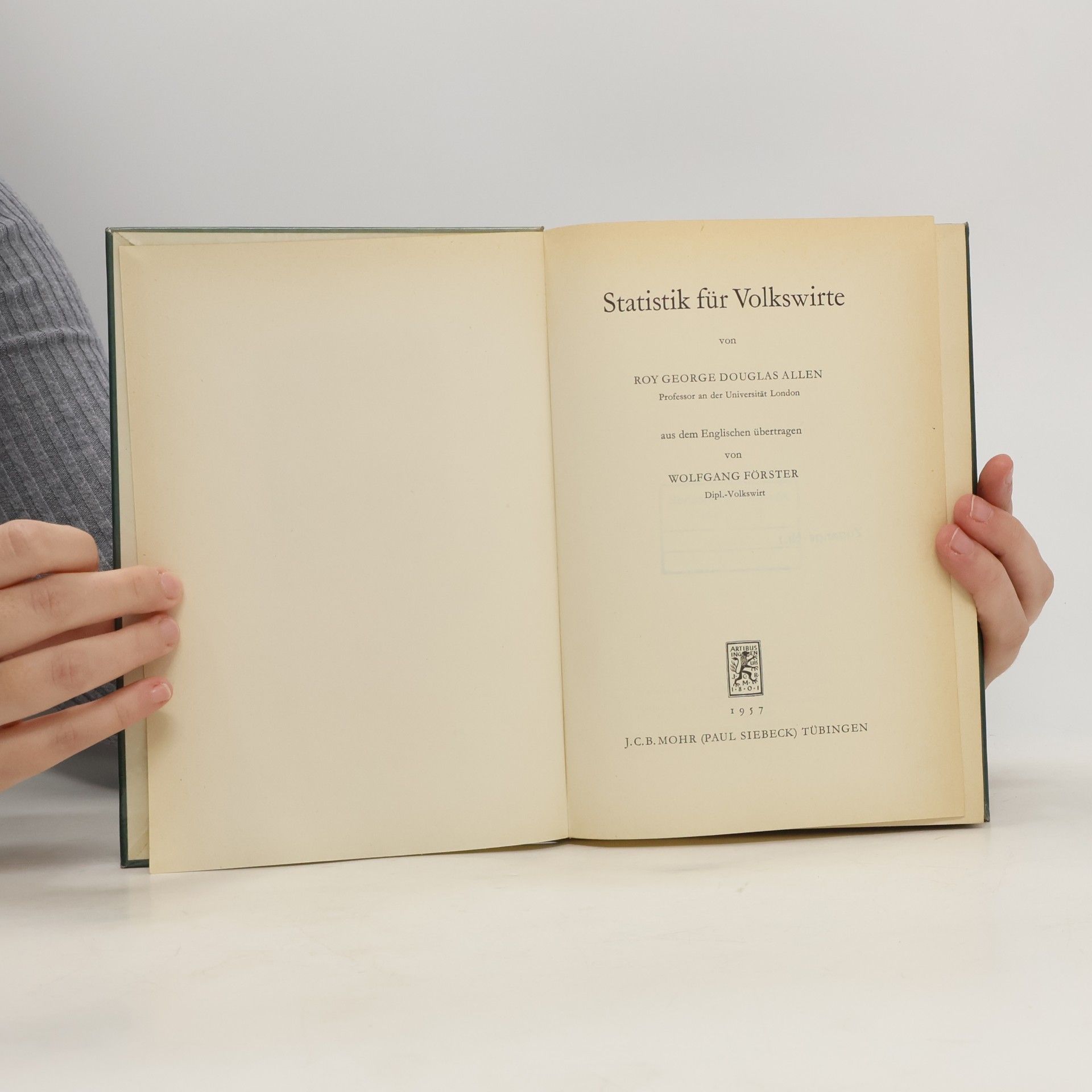 Roy George Douglas Allen Statistik für Volkswirte
