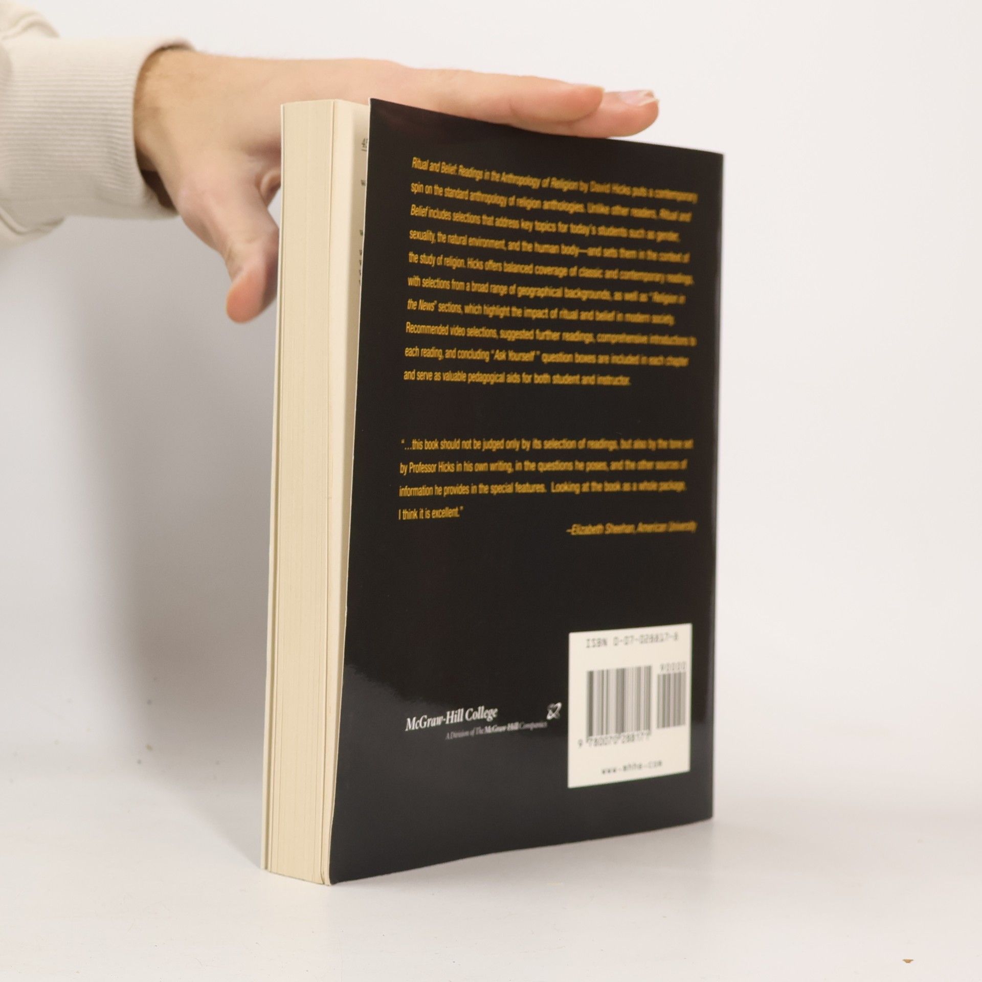 David Hicks Ritual and belief: readings in the anthropology of religion
