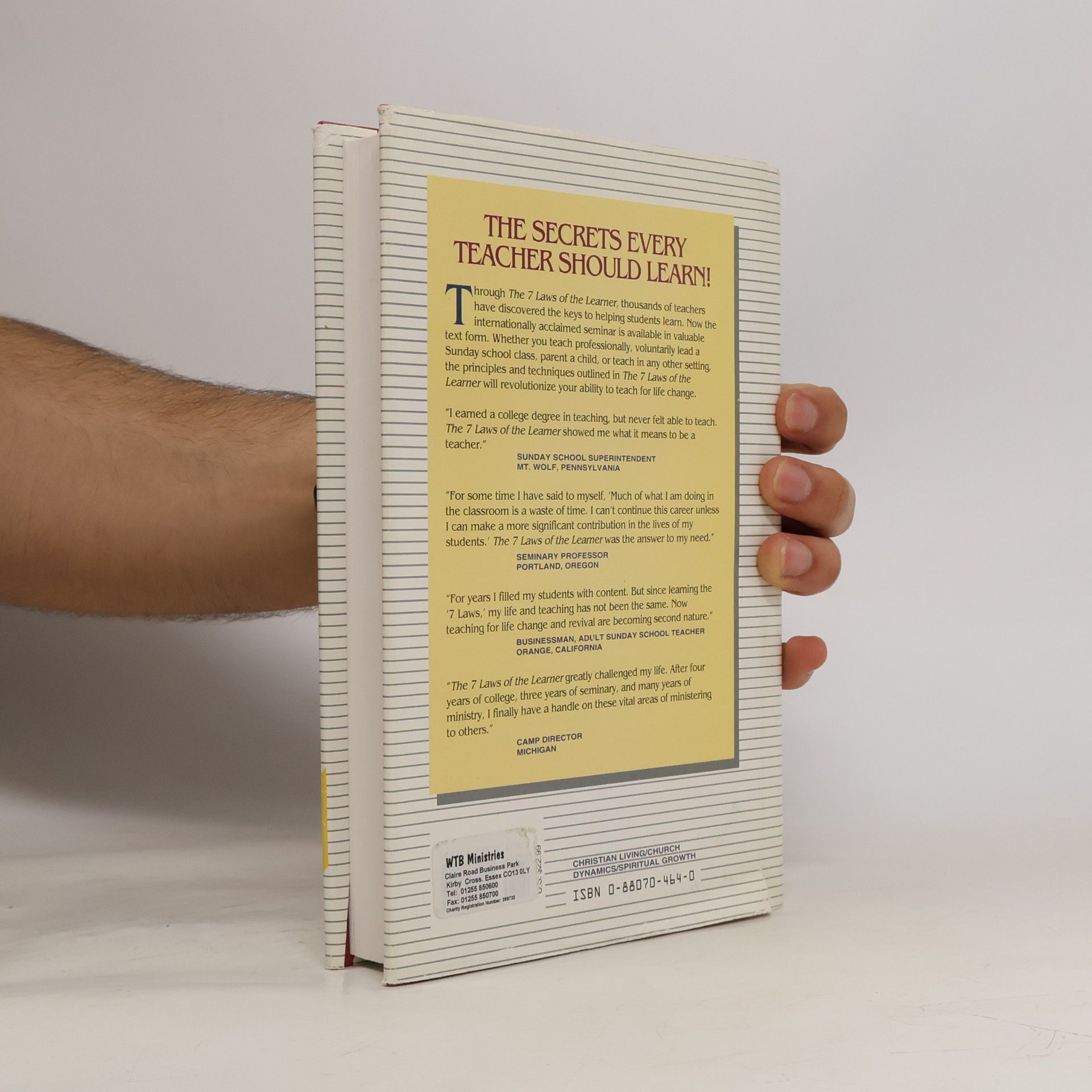 Dr. Bruce H. Wilkinson Walk Thru The Bible: The Seven Laws of the Learner
