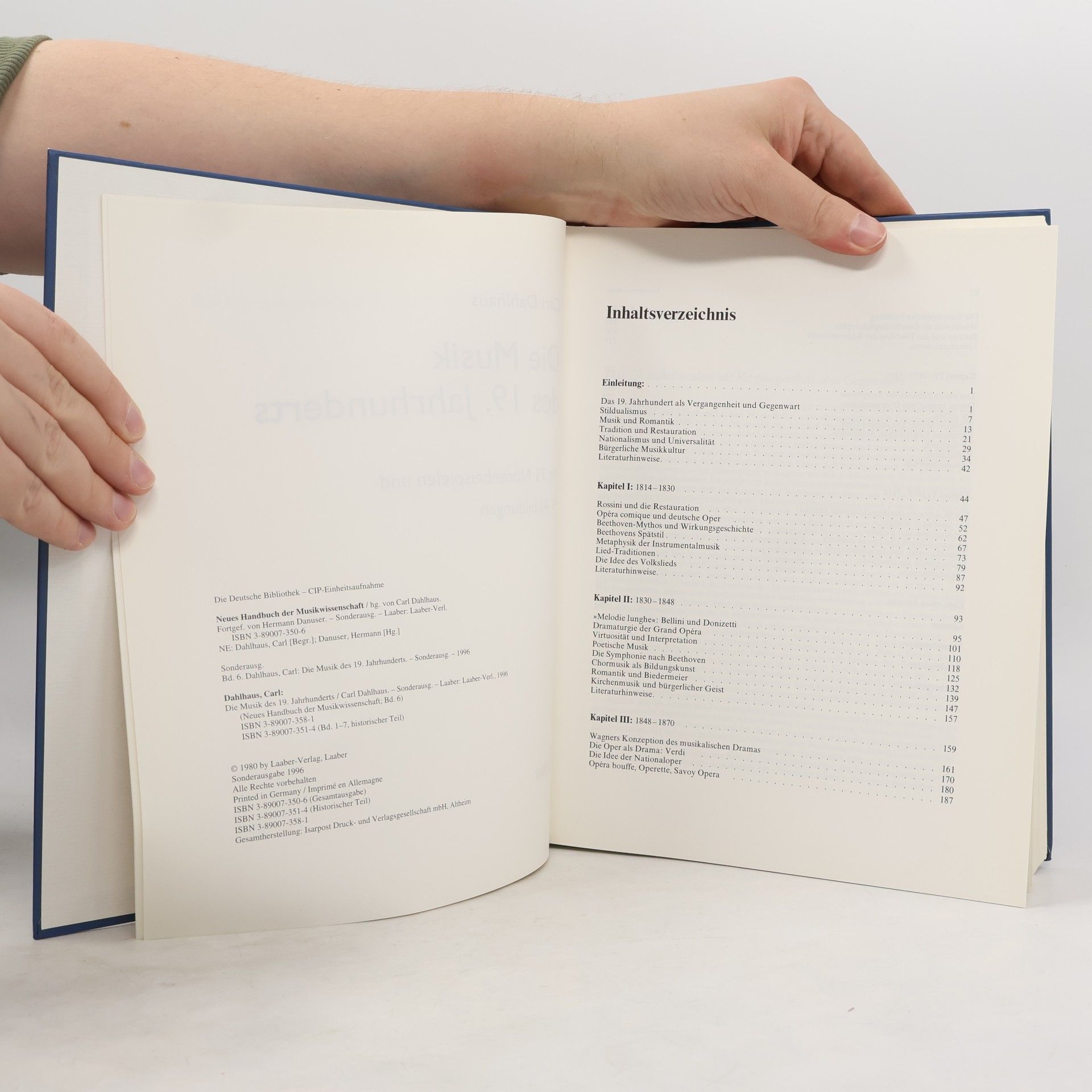 Carl Dahlhaus Neues Handbuch der Musikwissenschaft - 6: Die Musik des 19. Jahrhunderts