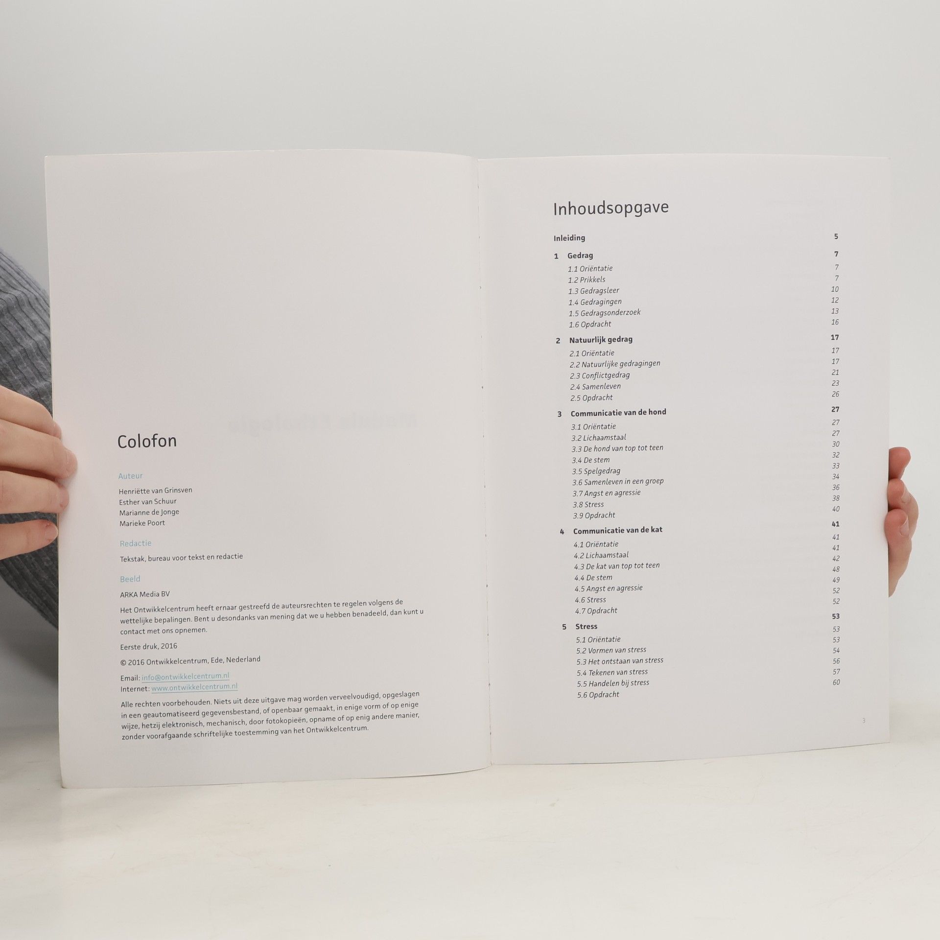 Various authors Dierverzorging. Ethologie