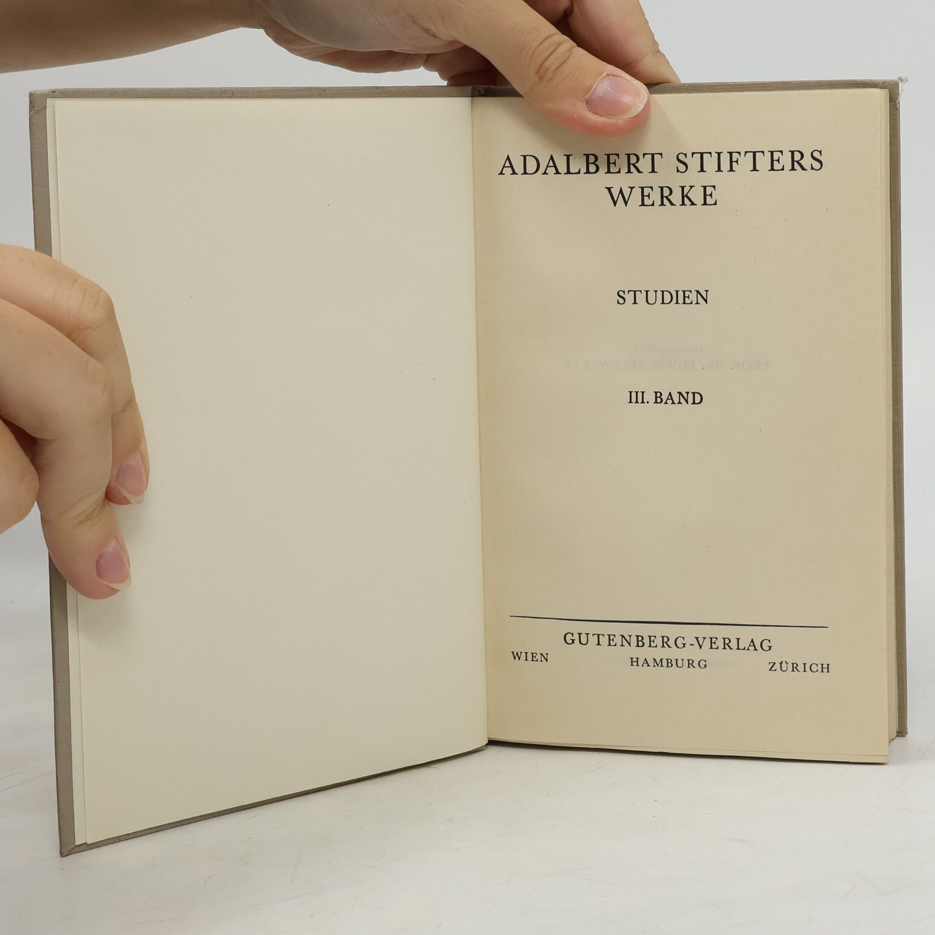 Adalbert Stifter Studien III