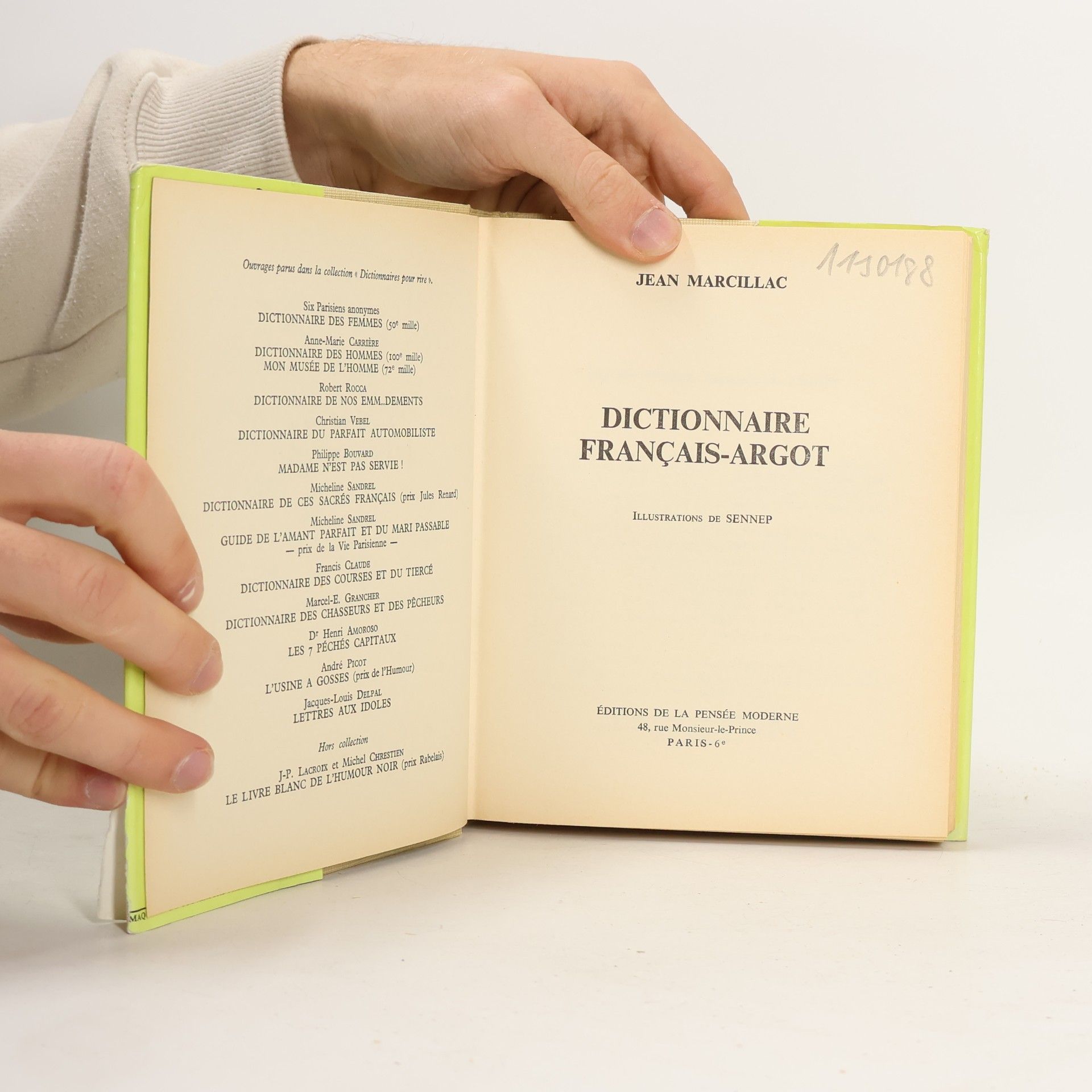 Jean Marcillac Dictionnaire du français argot