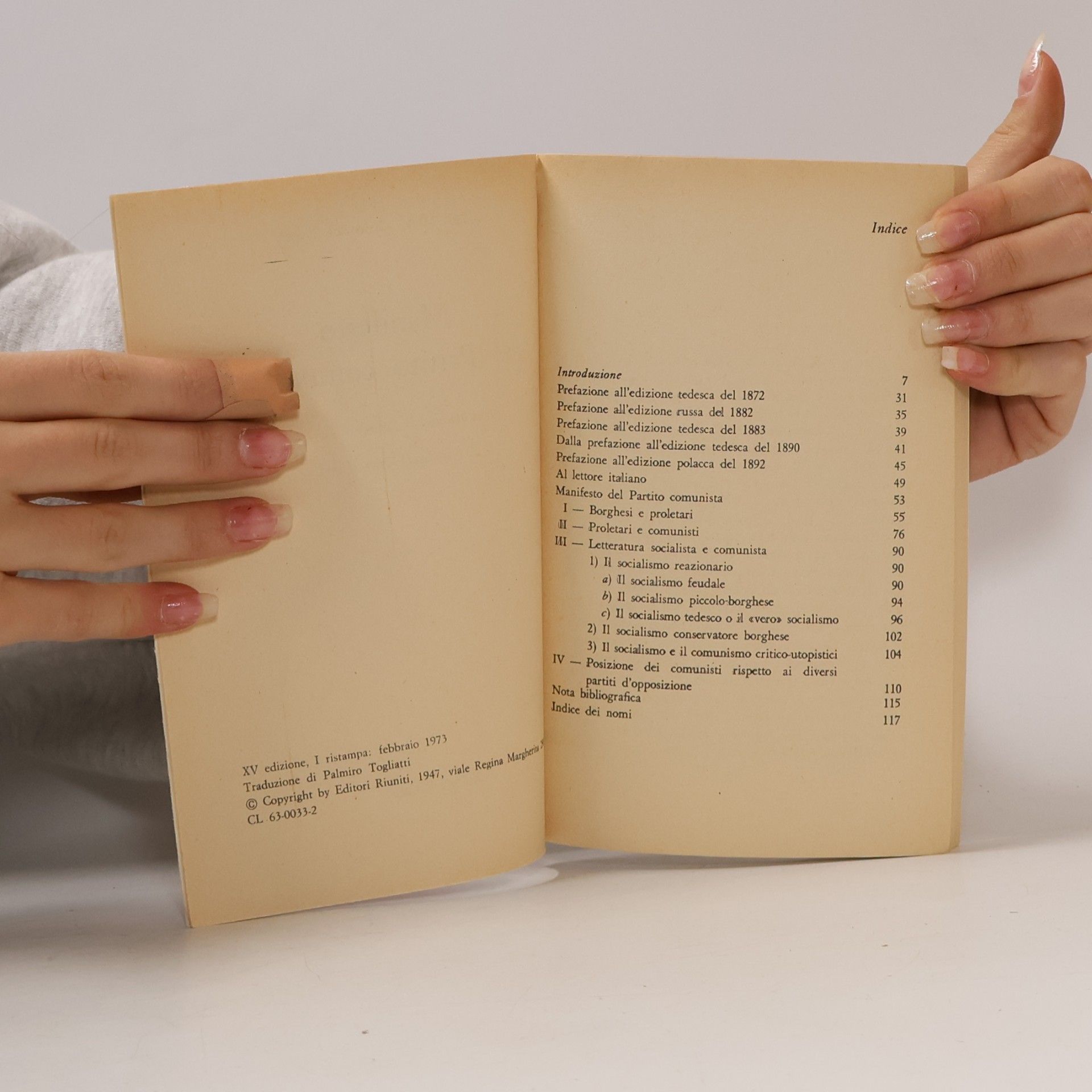 Karl Marx Manifesto del partito comunista