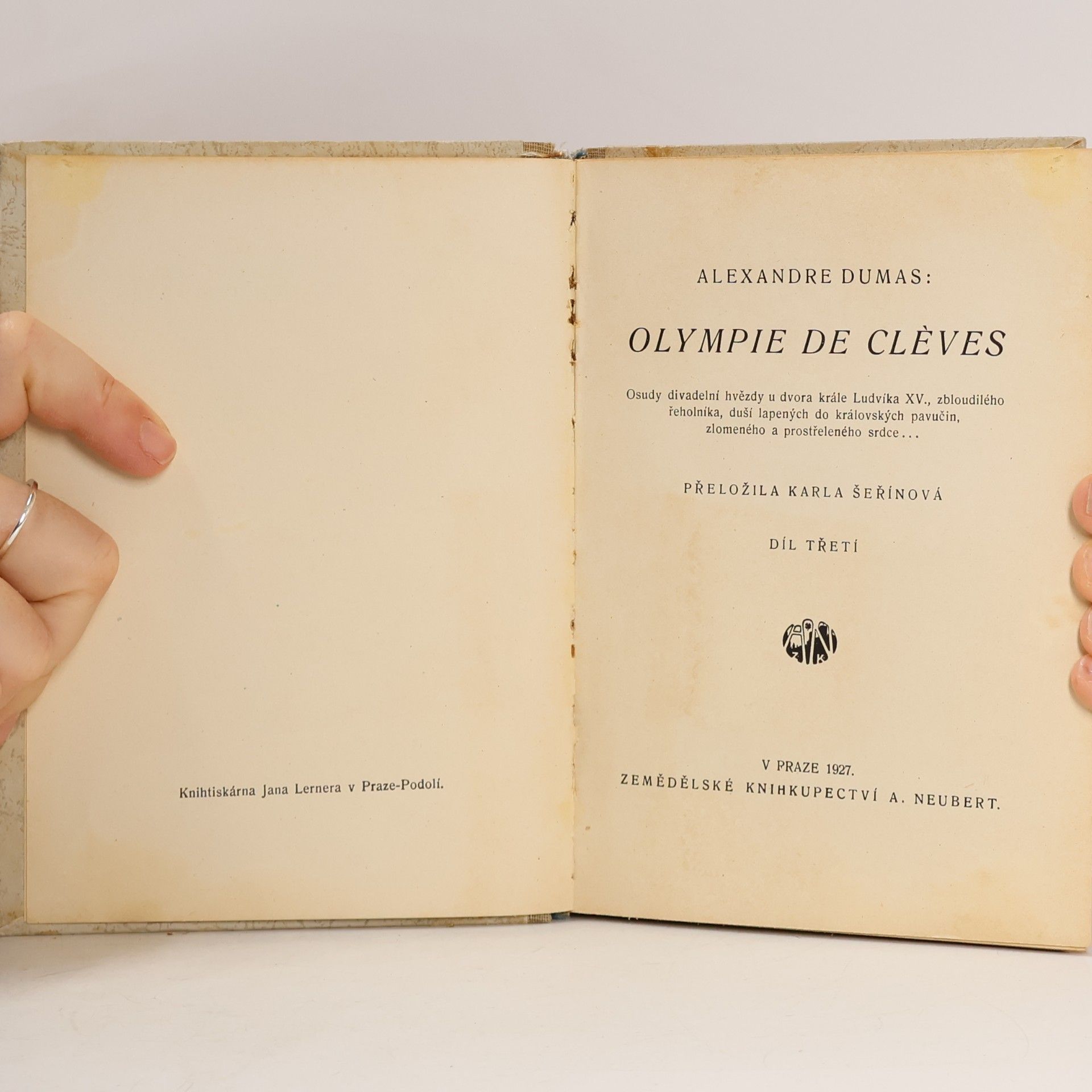 Alexandre Dumas Olympie de Cléves 3. díl