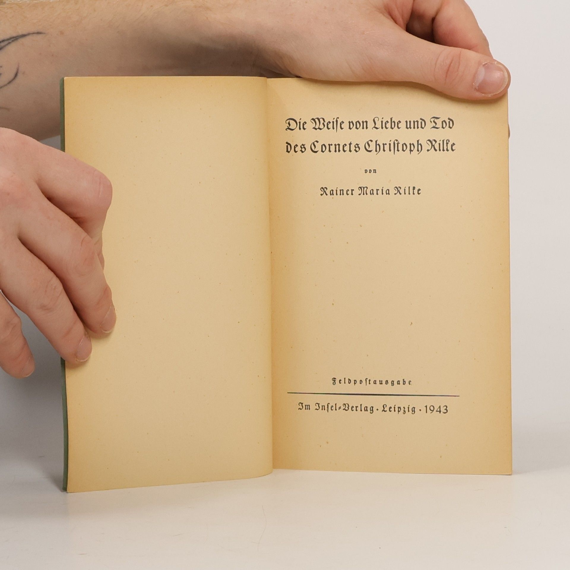 Rainer Maria Rilke Die Weise von Liebe und Tod des Cornets Christoph Rilke