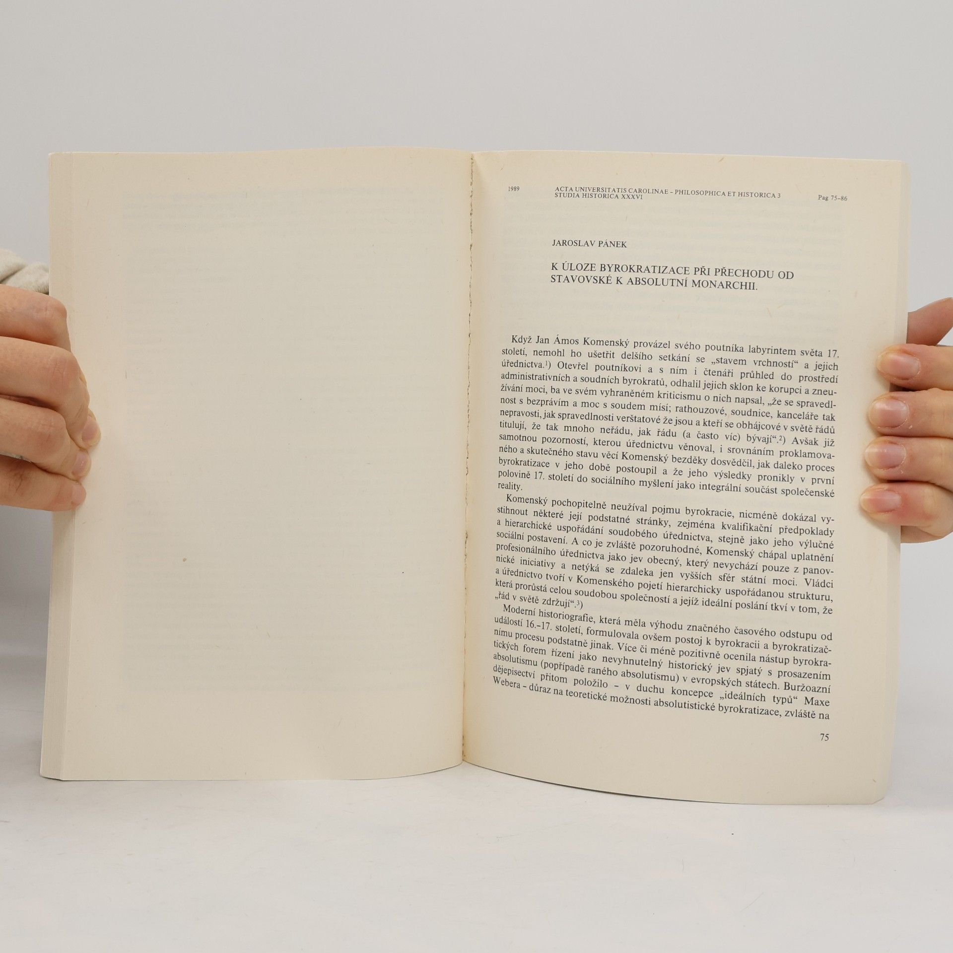 kolektiv Acta Universitatis Carolinae 3/1989