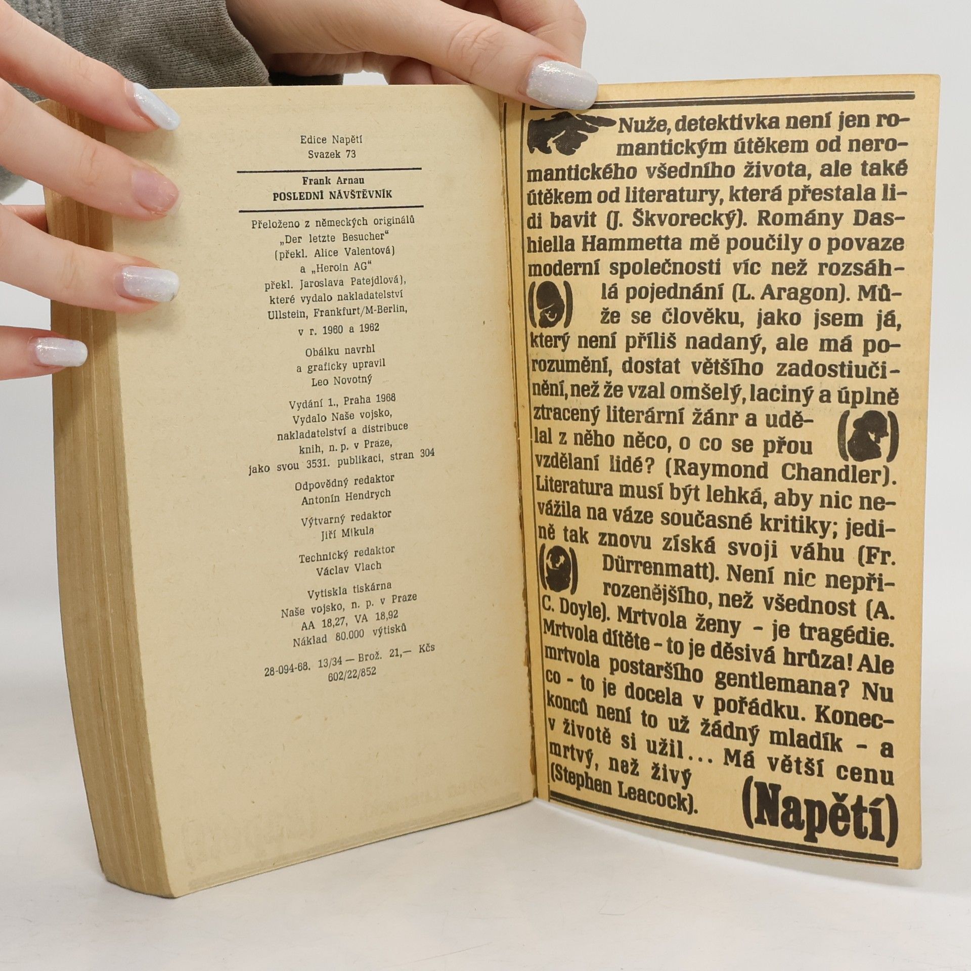 Frank Arnau Poslední návštěvník