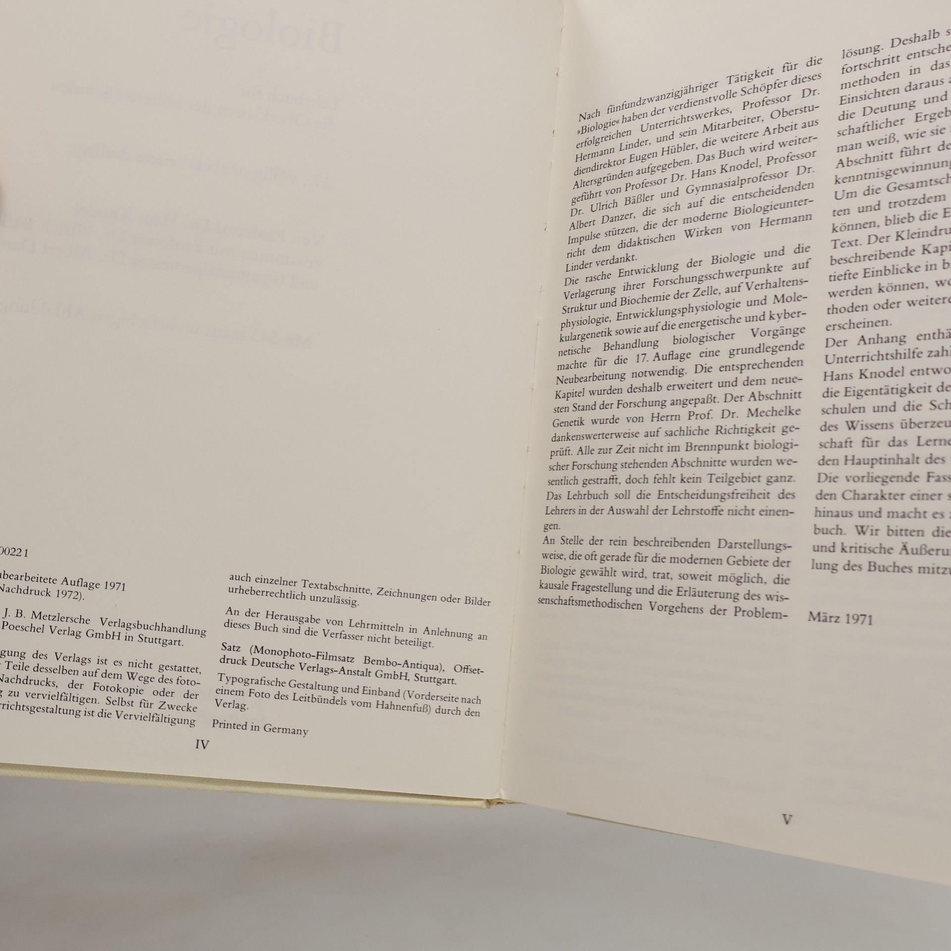 Hermann Linder Biologie
