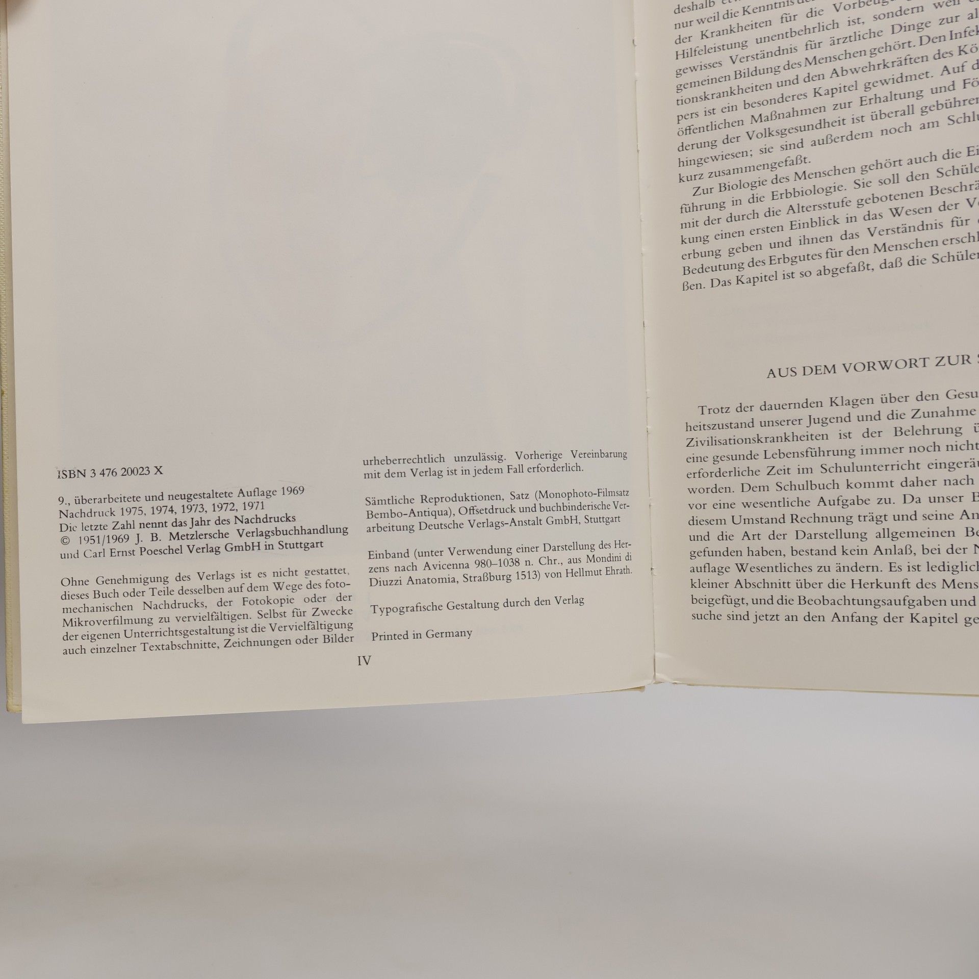 Hermann Linder Biologie des Menschen